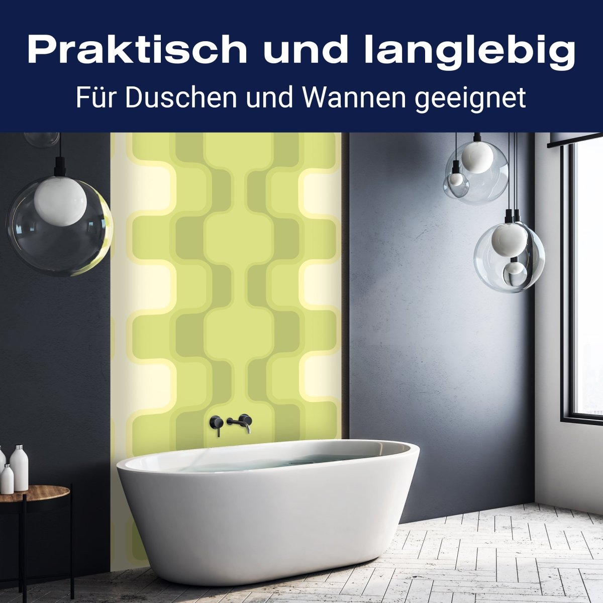 Duschwand Retromuster Grün Muster M0108 entdecken - Bild 3 Duschwand Retromuster Grün Muster M0108 entdecken - Bild 3
