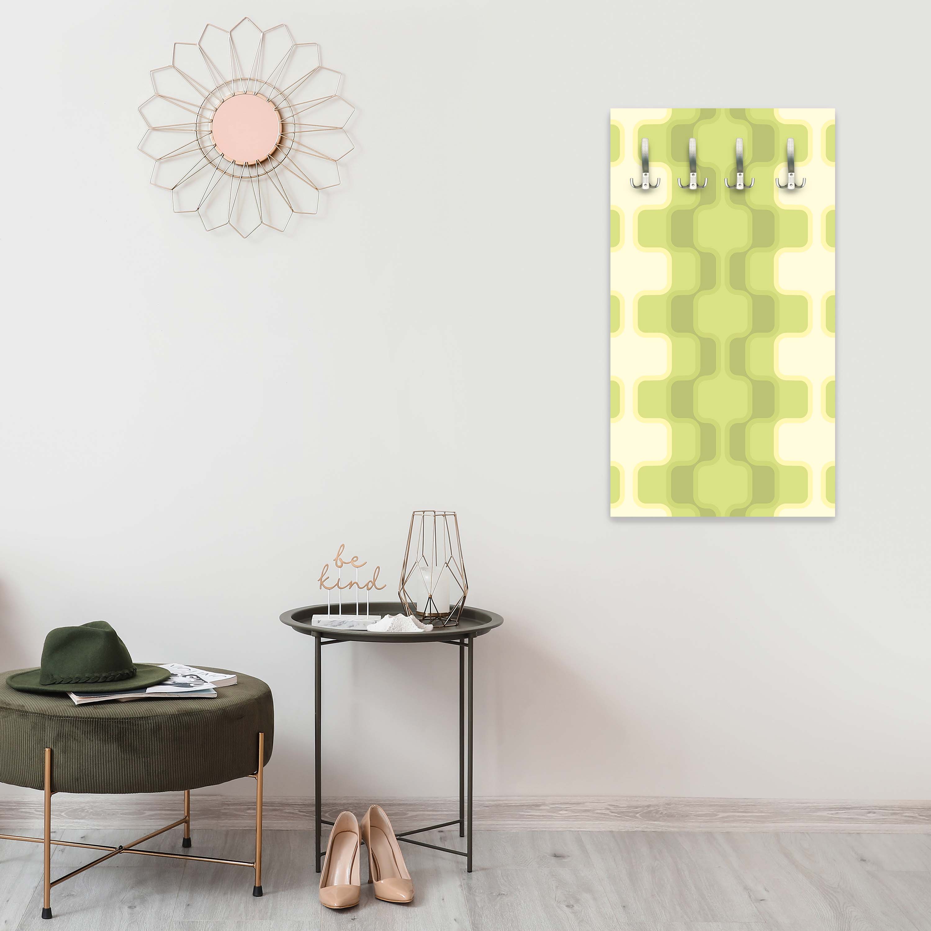 Garderobe Retromuster Grün Muster M0108 entdecken - Bild 6 Garderobe Retromuster Grün Muster M0108 entdecken - Bild 6