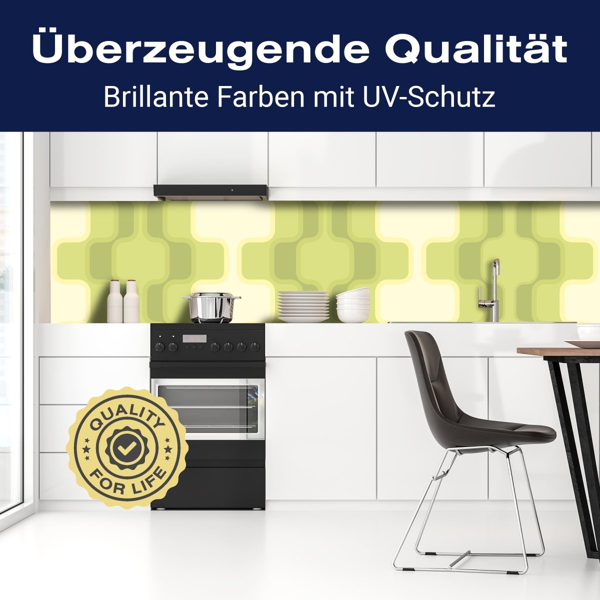 Küchenrückwand Retromuster Grün Muster M0108 entdecken - Bild 2 Küchenrückwand Retromuster Grün Muster M0108 entdecken - Bild 2