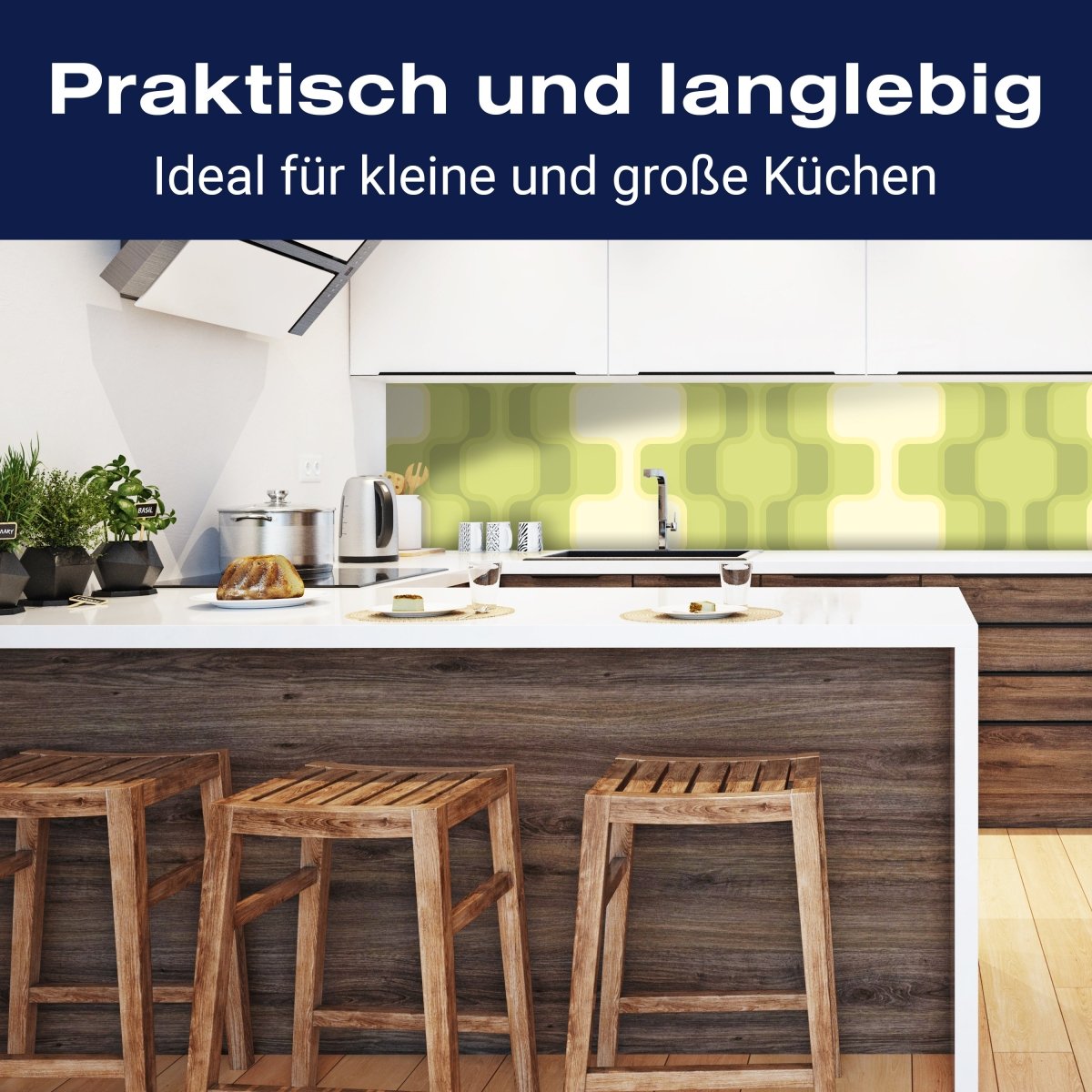 Küchenrückwand Retromuster Grün Muster M0108 entdecken - Bild 3 Küchenrückwand Retromuster Grün Muster M0108 entdecken - Bild 3