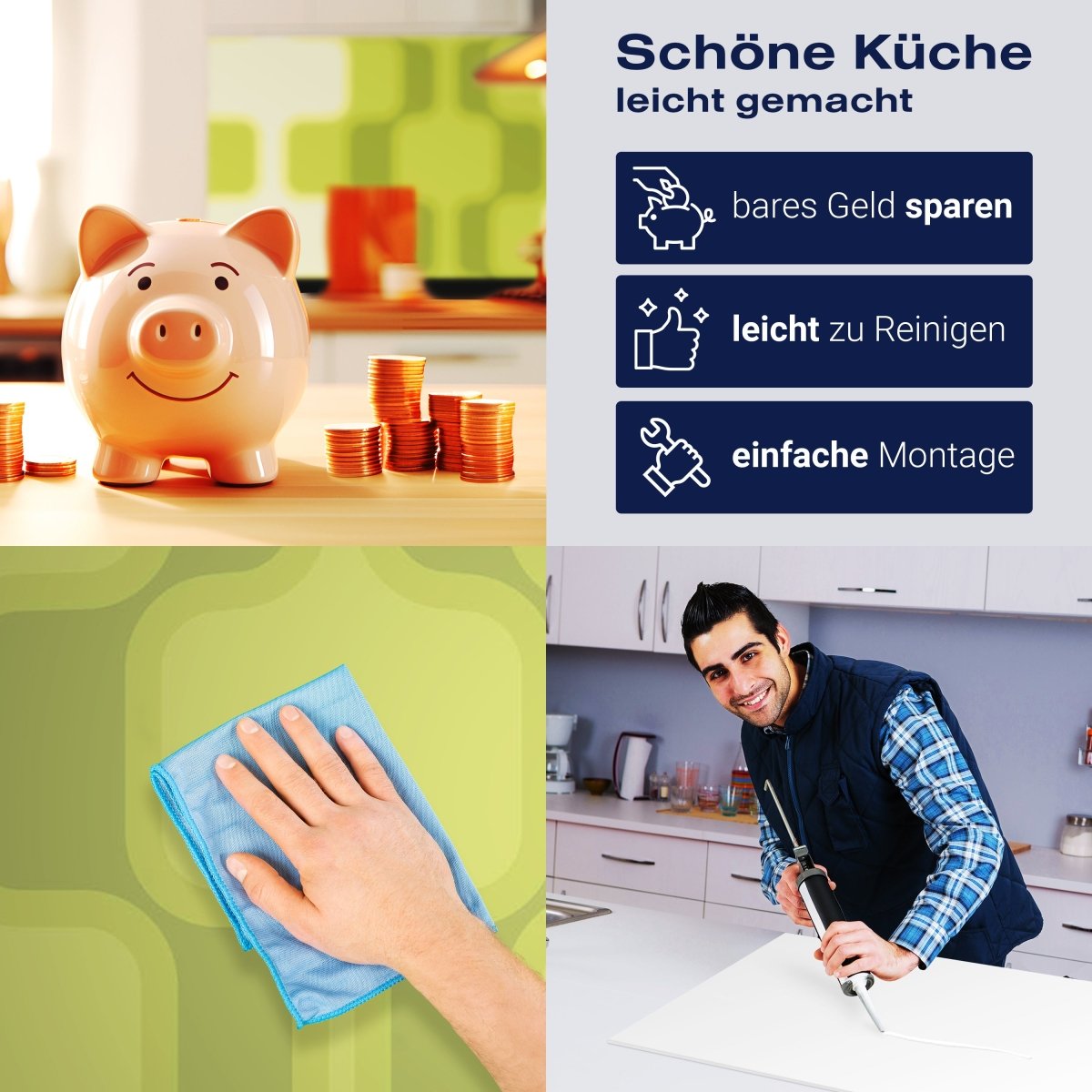 Küchenrückwand Retromuster Grün Muster M0108 entdecken - Bild 7 Küchenrückwand Retromuster Grün Muster M0108 entdecken - Bild 7