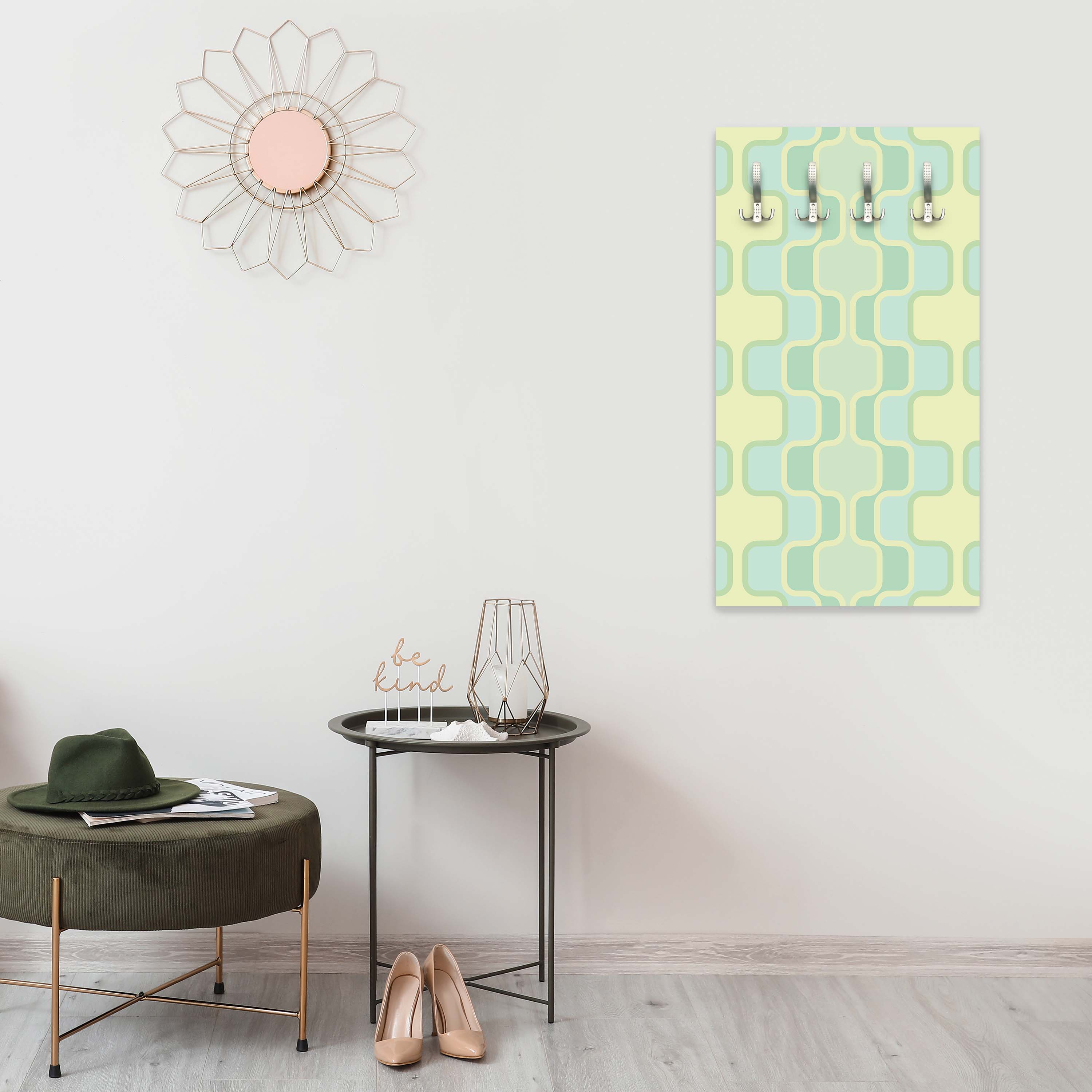 Garderobe Retromuster Pastellgrün Muster M0109 entdecken - Bild 3 Garderobe Retromuster Pastellgrün Muster M0109 entdecken - Bild 3