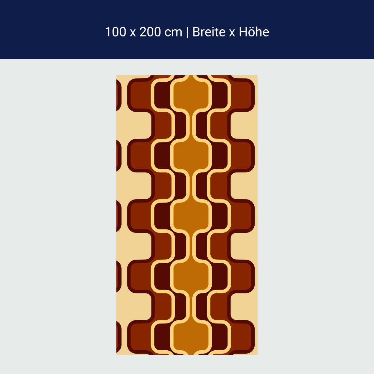 Duschwand Retromuster Braun Muster M0110 Duschwand Retromuster Braun Muster M0110