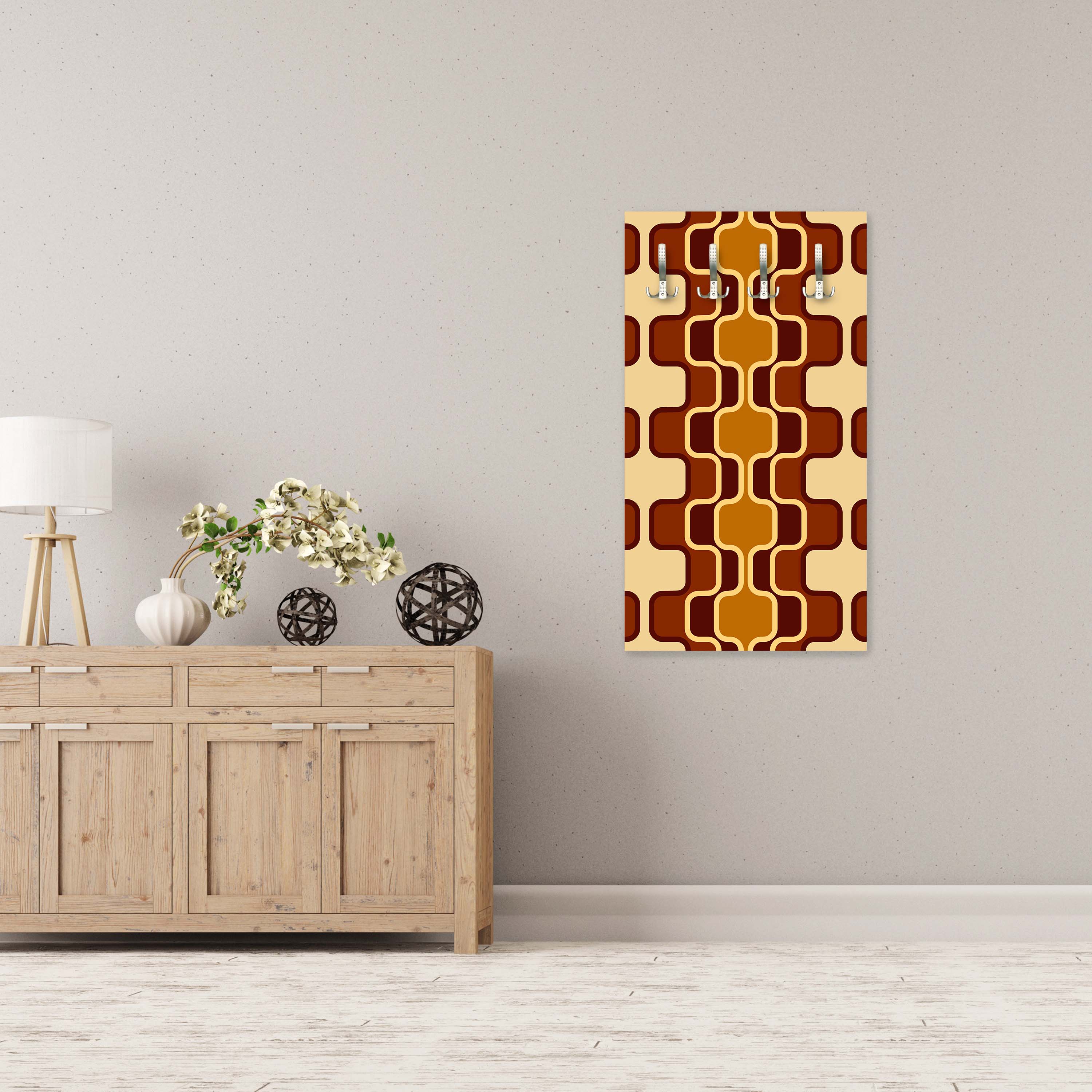 Garderobe Retromuster Braun Muster M0110 entdecken - Bild 3 Garderobe Retromuster Braun Muster M0110 entdecken - Bild 3