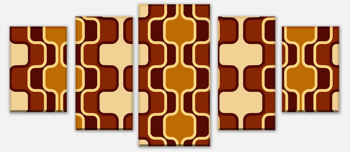 Leinwandbild Mehrteiler Retromuster Braun Muster M0110 entdecken - Bild 1 Leinwandbild Mehrteiler Retromuster Braun Muster M0110 entdecken - Bild 1