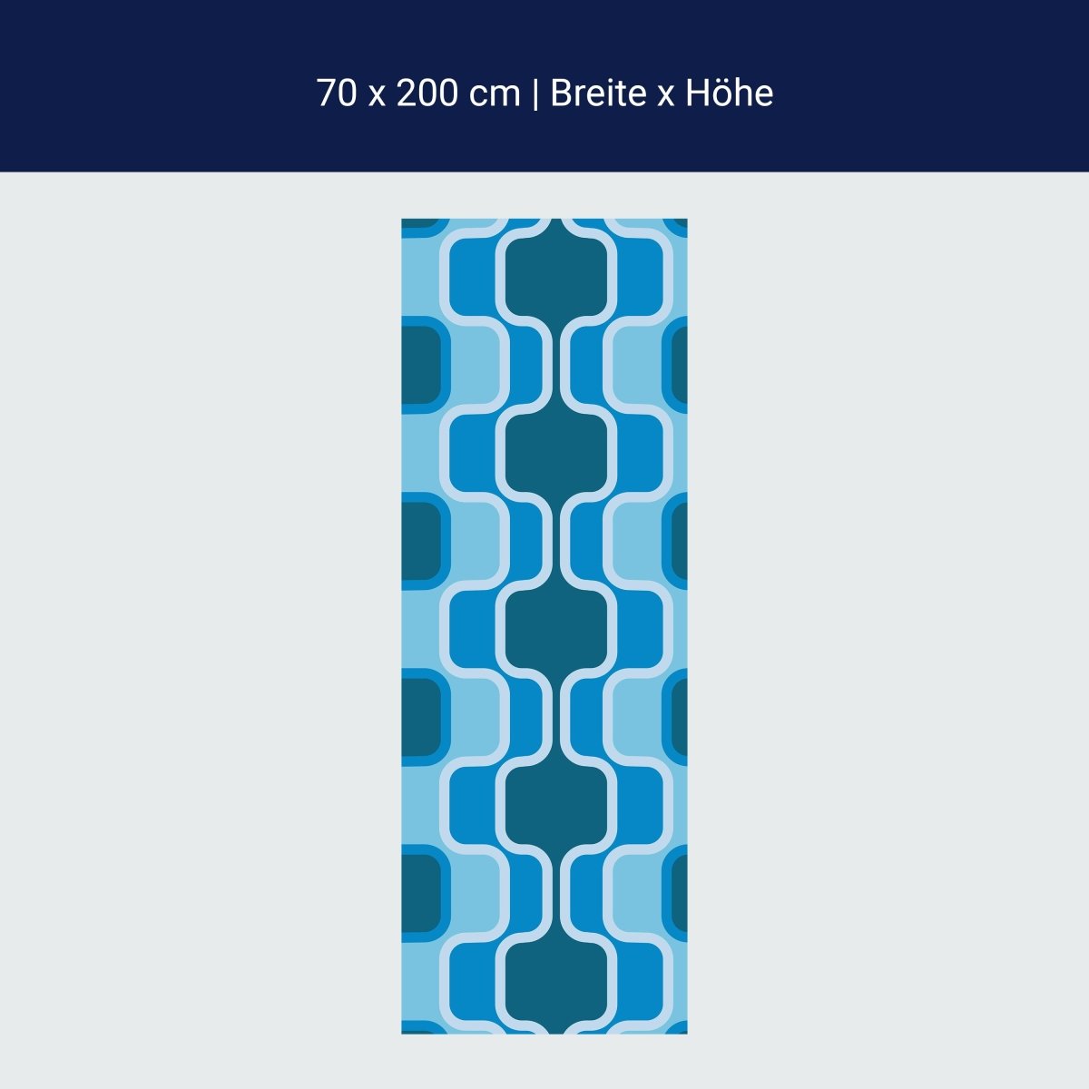 Duschwand Retromuster Blau Muster M0111 Duschwand Retromuster Blau Muster M0111