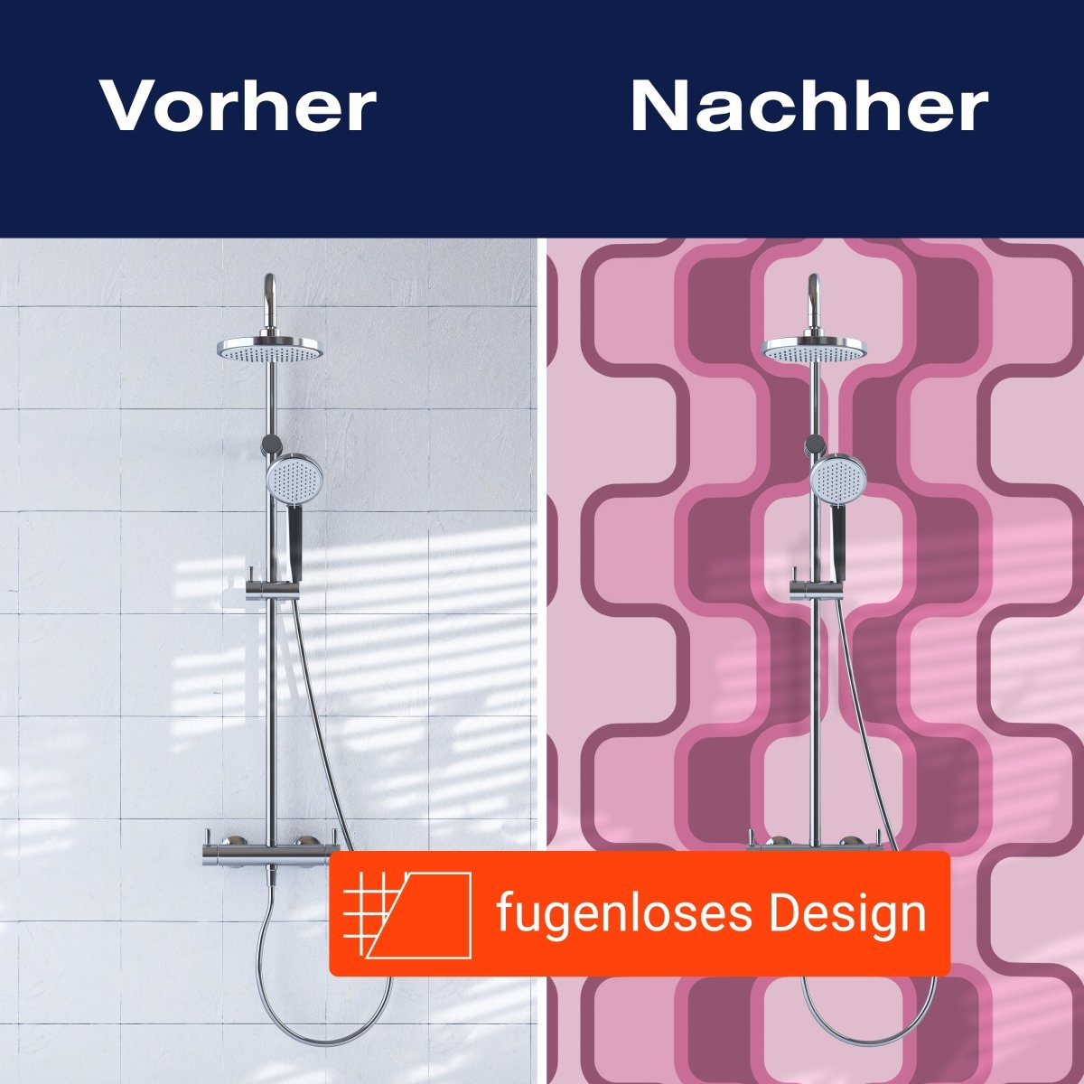 Duschwand Retromuster Pink Muster M0112 entdecken - Bild 9 Duschwand Retromuster Pink Muster M0112 entdecken - Bild 9