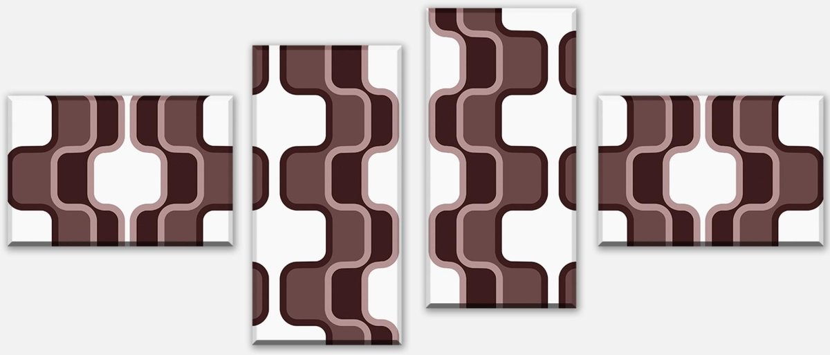 Leinwandbild Mehrteiler Retromuster Coffee Muster M0113 Leinwandbild Mehrteiler Retromuster Coffee Muster M0113