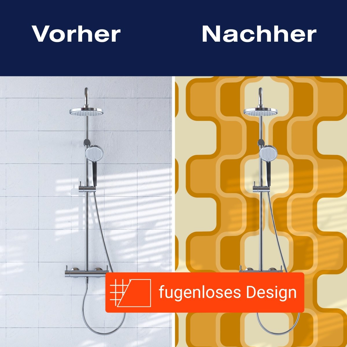 Duschwand Retromuster Sonnengelb Muster M0114 entdecken - Bild 9 Duschwand Retromuster Sonnengelb Muster M0114 entdecken - Bild 9