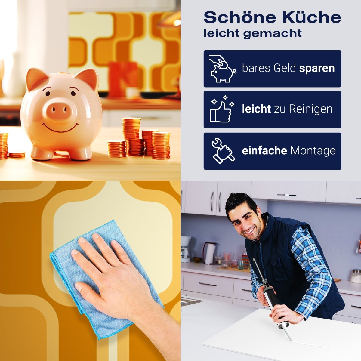 Küchenrückwand Retromuster Sonnengelb Muster M0114 entdecken - Bild 7 Küchenrückwand Retromuster Sonnengelb Muster M0114 entdecken - Bild 7