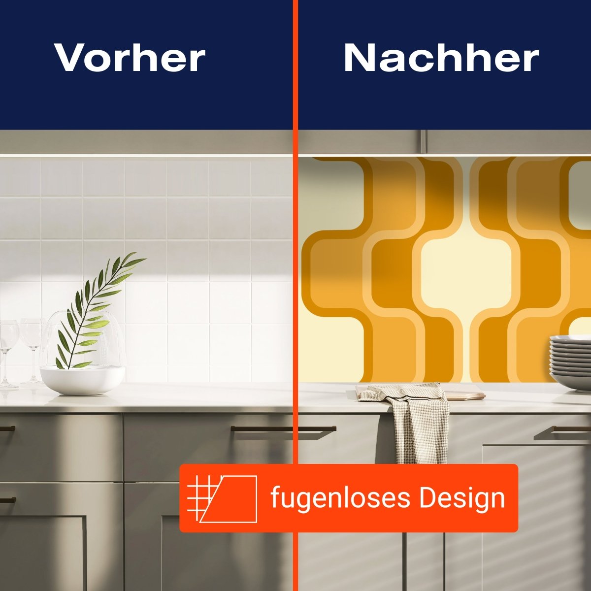 Küchenrückwand Retromuster Sonnengelb Muster M0114 entdecken - Bild 9 Küchenrückwand Retromuster Sonnengelb Muster M0114 entdecken - Bild 9