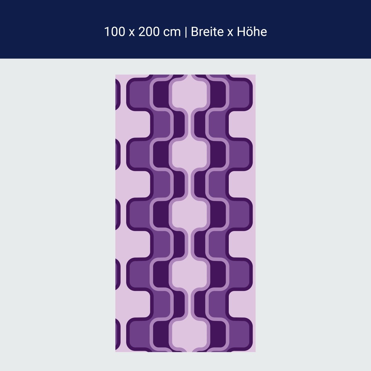 Duschwand Retromuster Violett Muster M0115 Duschwand Retromuster Violett Muster M0115