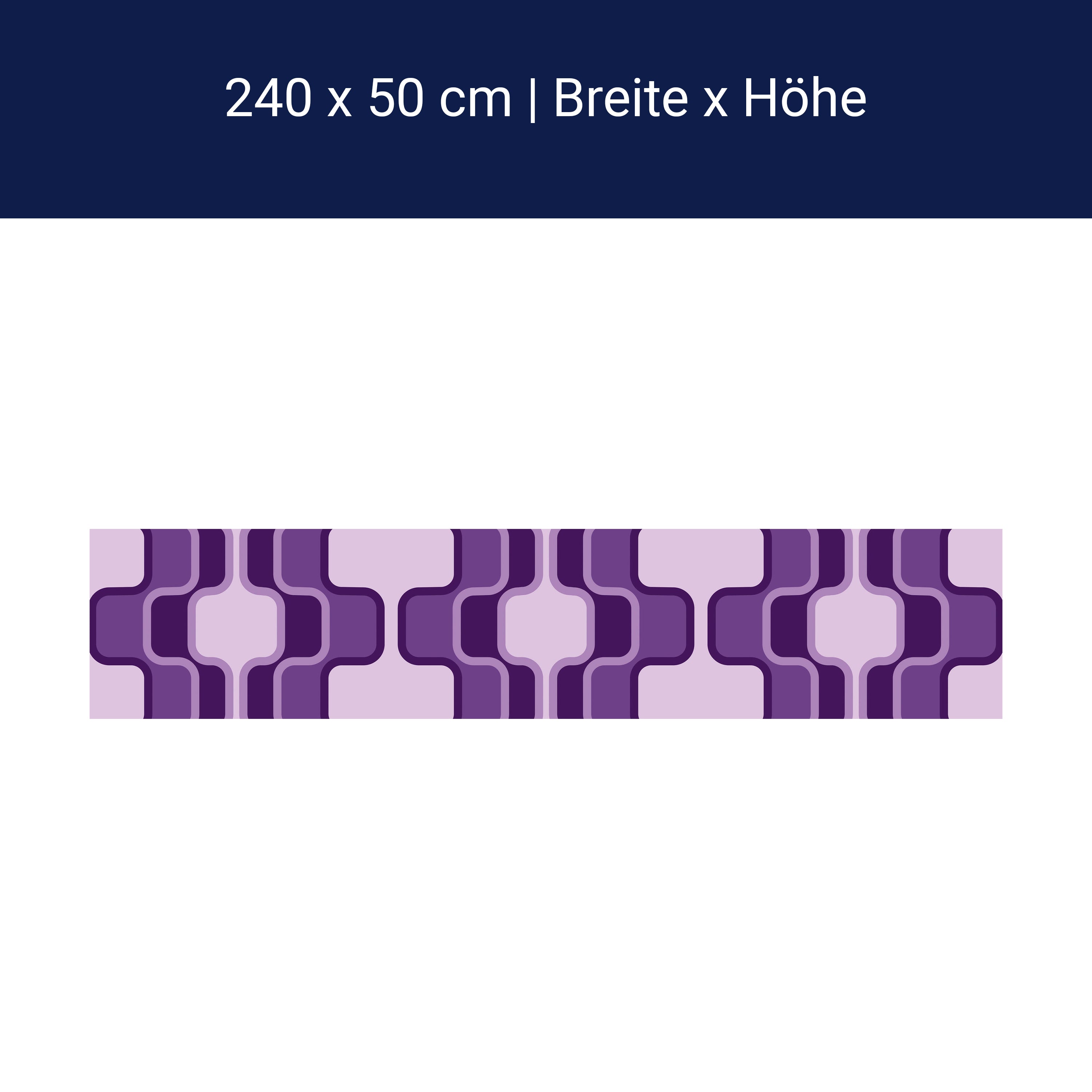 Küchenrückwand Retromuster Violett Muster M0115 Küchenrückwand Retromuster Violett Muster M0115