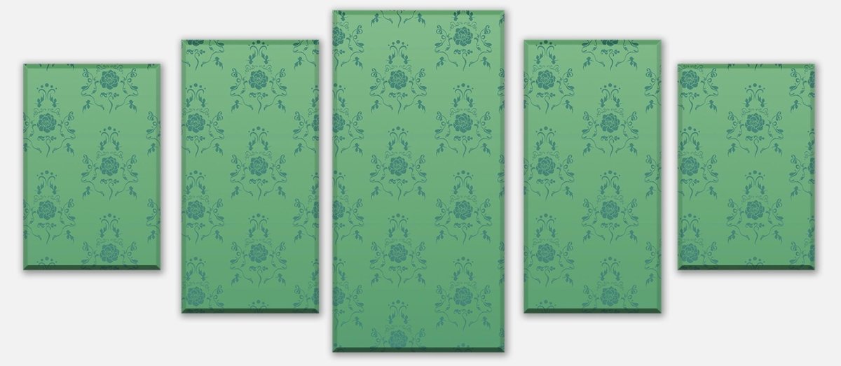 Leinwandbild Mehrteiler Barock Grün Muster M0117 entdecken - Bild 1 Leinwandbild Mehrteiler Barock Grün Muster M0117 entdecken - Bild 1
