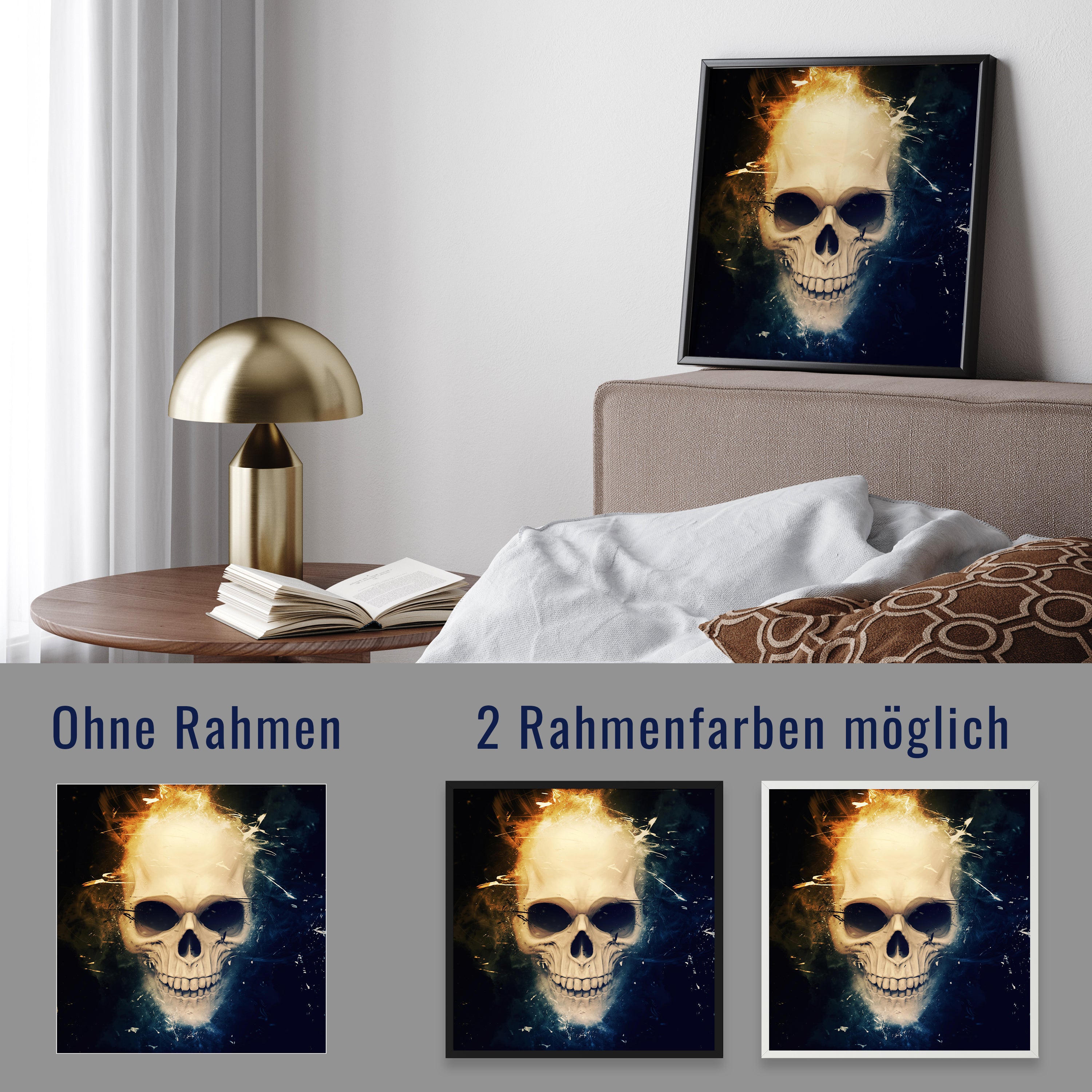 wandmotiv24 Poster, Poster - Totenkopf - M0120 - Bild 4 wandmotiv24 Poster, Poster - Totenkopf - M0120 - Bild 4
