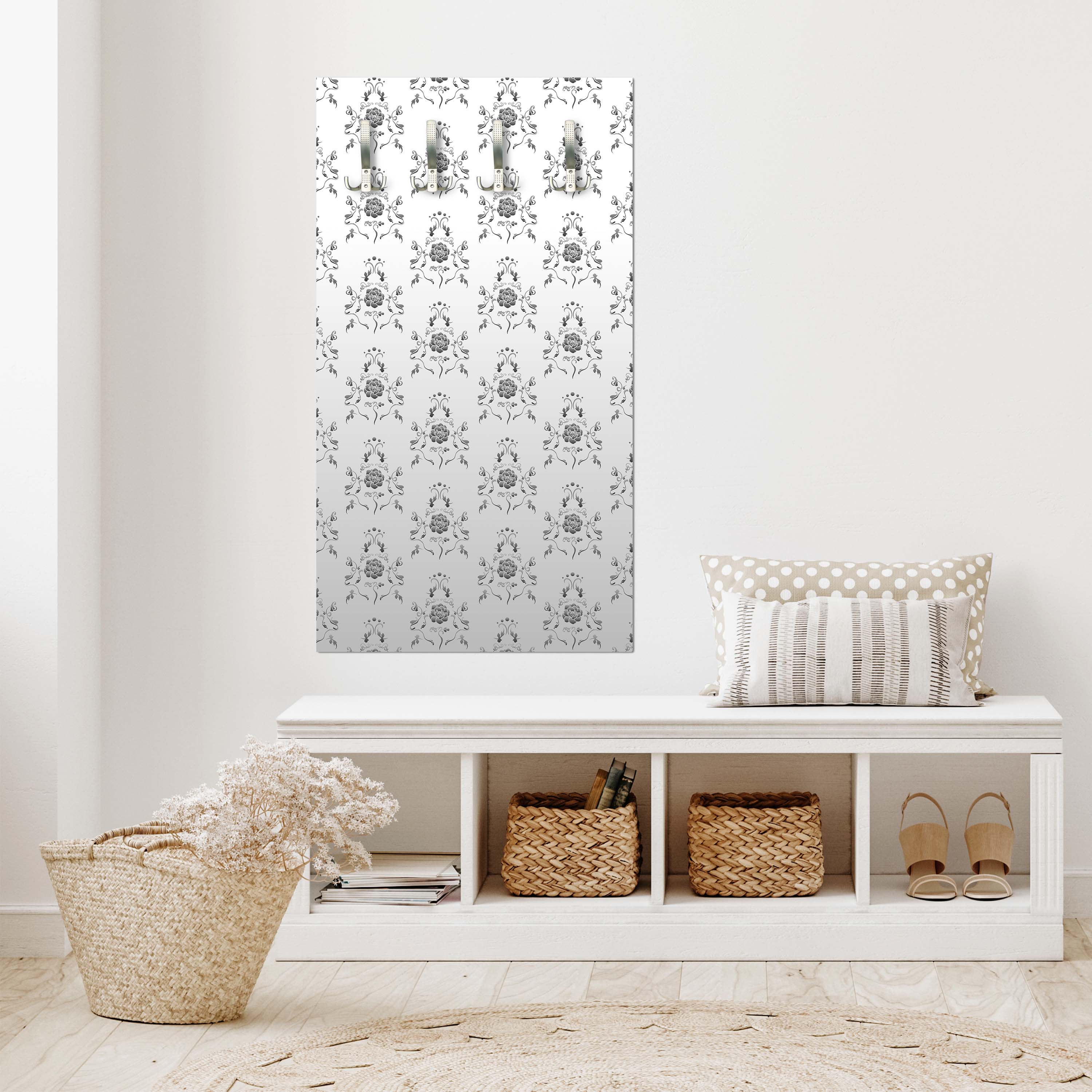 Garderobe Barock Weissgrau Muster M0121 entdecken - Bild 3 Garderobe Barock Weissgrau Muster M0121 entdecken - Bild 3