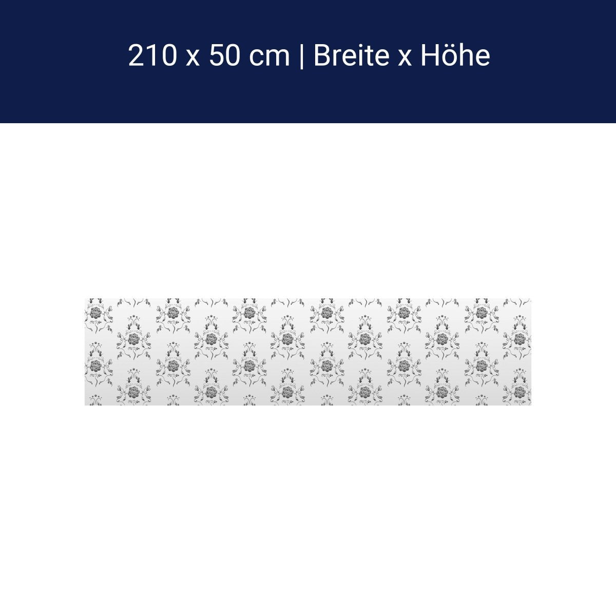 Küchenrückwand Barock Weissgrau Muster M0121 Küchenrückwand Barock Weissgrau Muster M0121