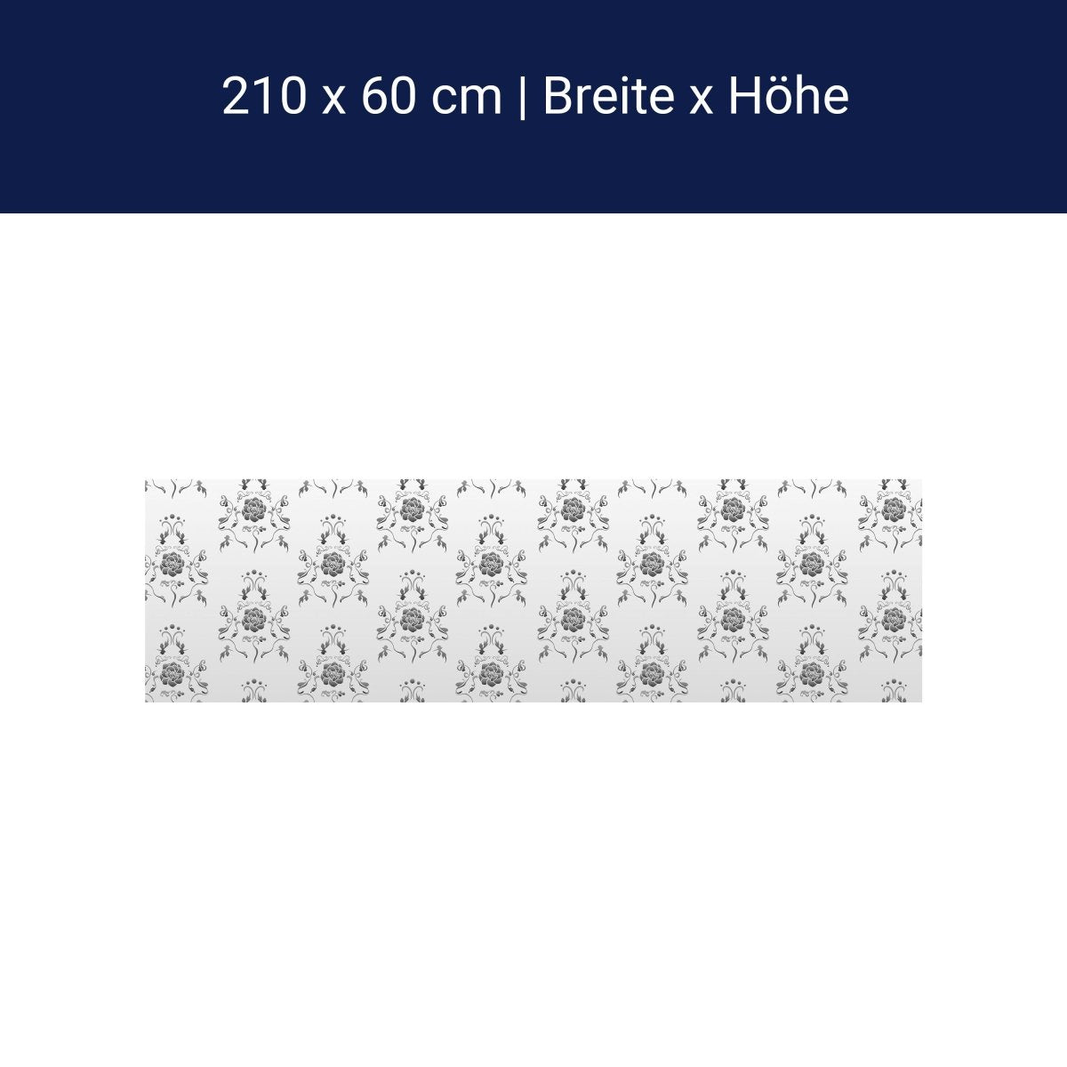 Küchenrückwand Barock Weissgrau Muster M0121 Küchenrückwand Barock Weissgrau Muster M0121