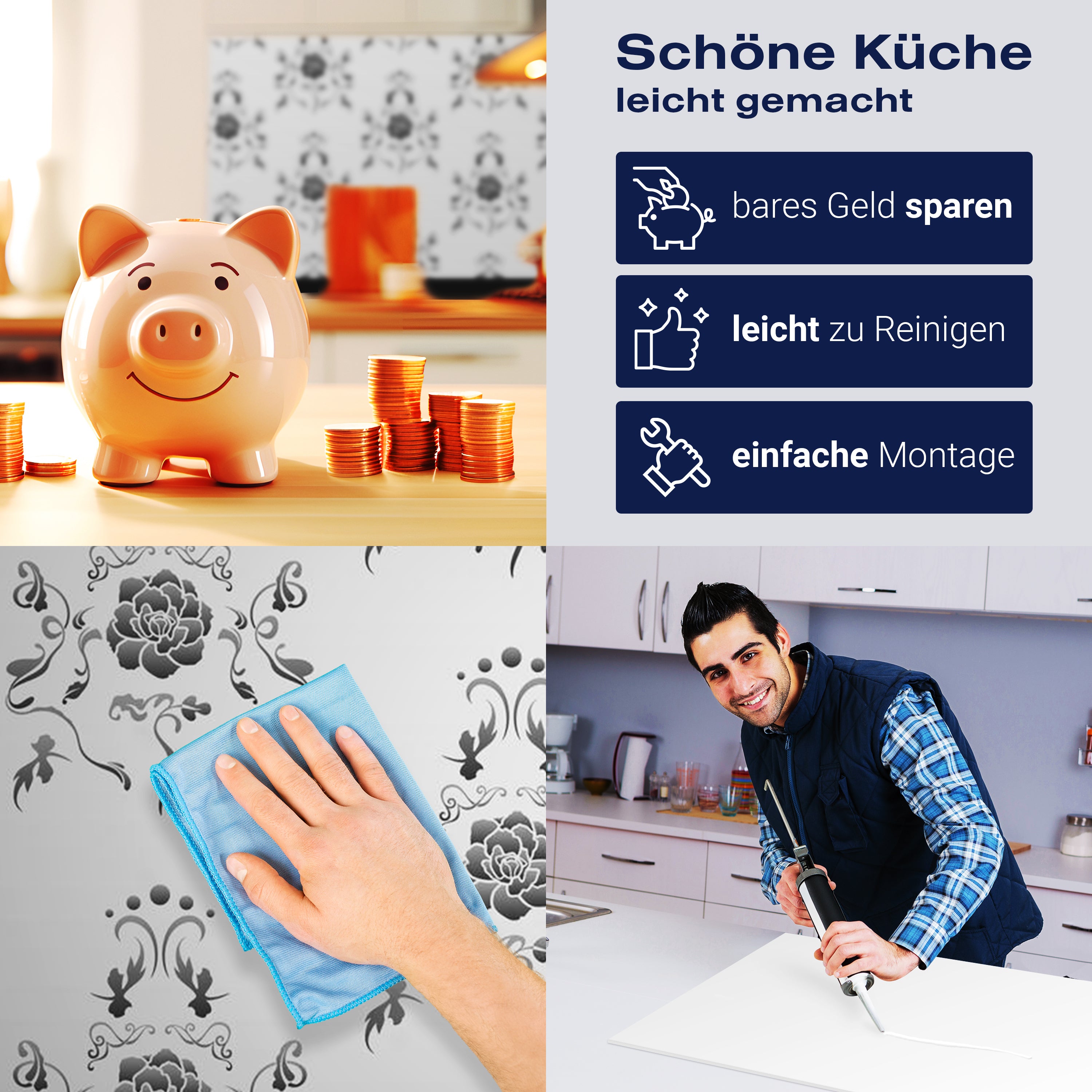 Küchenrückwand Barock Weissgrau Muster M0121 entdecken - Bild 7 Küchenrückwand Barock Weissgrau Muster M0121 entdecken - Bild 7