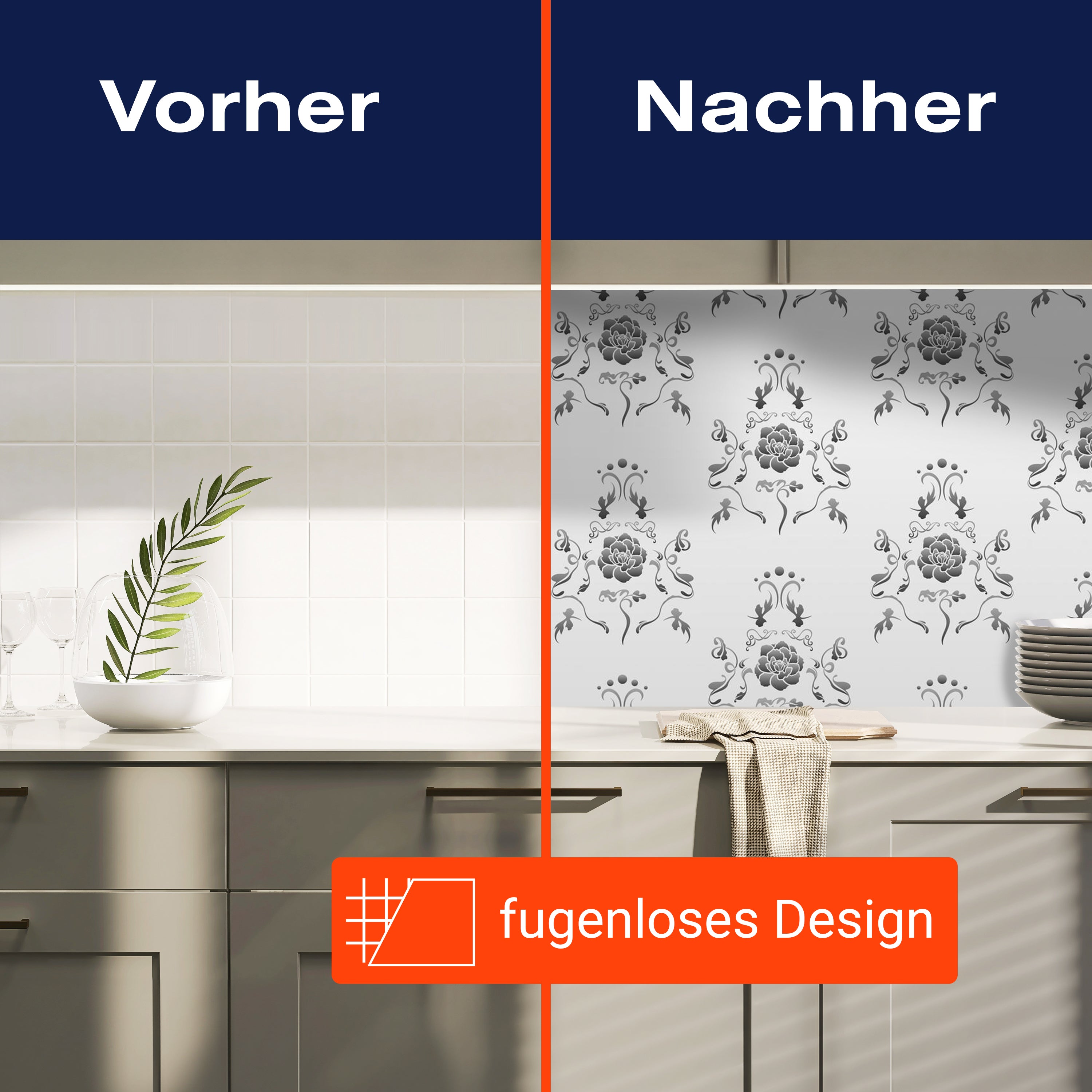 Küchenrückwand Barock Weissgrau Muster M0121 entdecken - Bild 9 Küchenrückwand Barock Weissgrau Muster M0121 entdecken - Bild 9