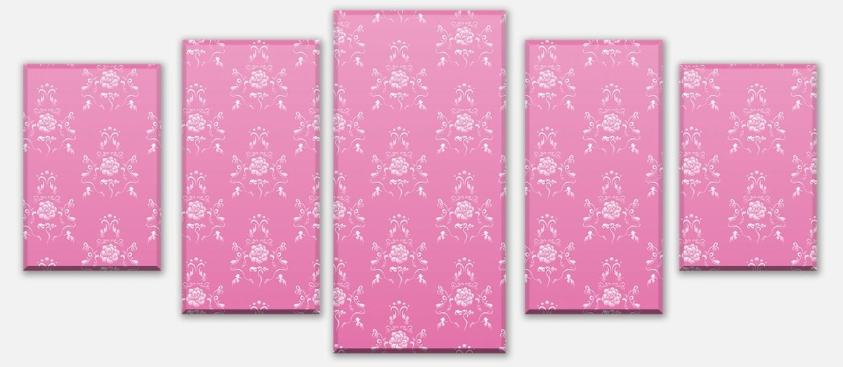 Leinwandbild Mehrteiler Barock Pink Muster M0123 entdecken - Bild 1 Leinwandbild Mehrteiler Barock Pink Muster M0123 entdecken - Bild 1