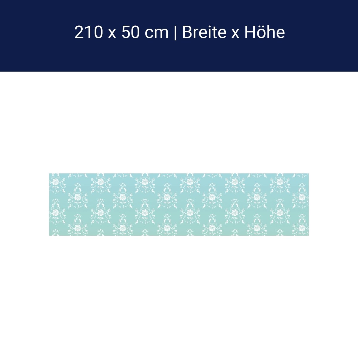 Küchenrückwand Barock Türkis Muster M0124 Küchenrückwand Barock Türkis Muster M0124