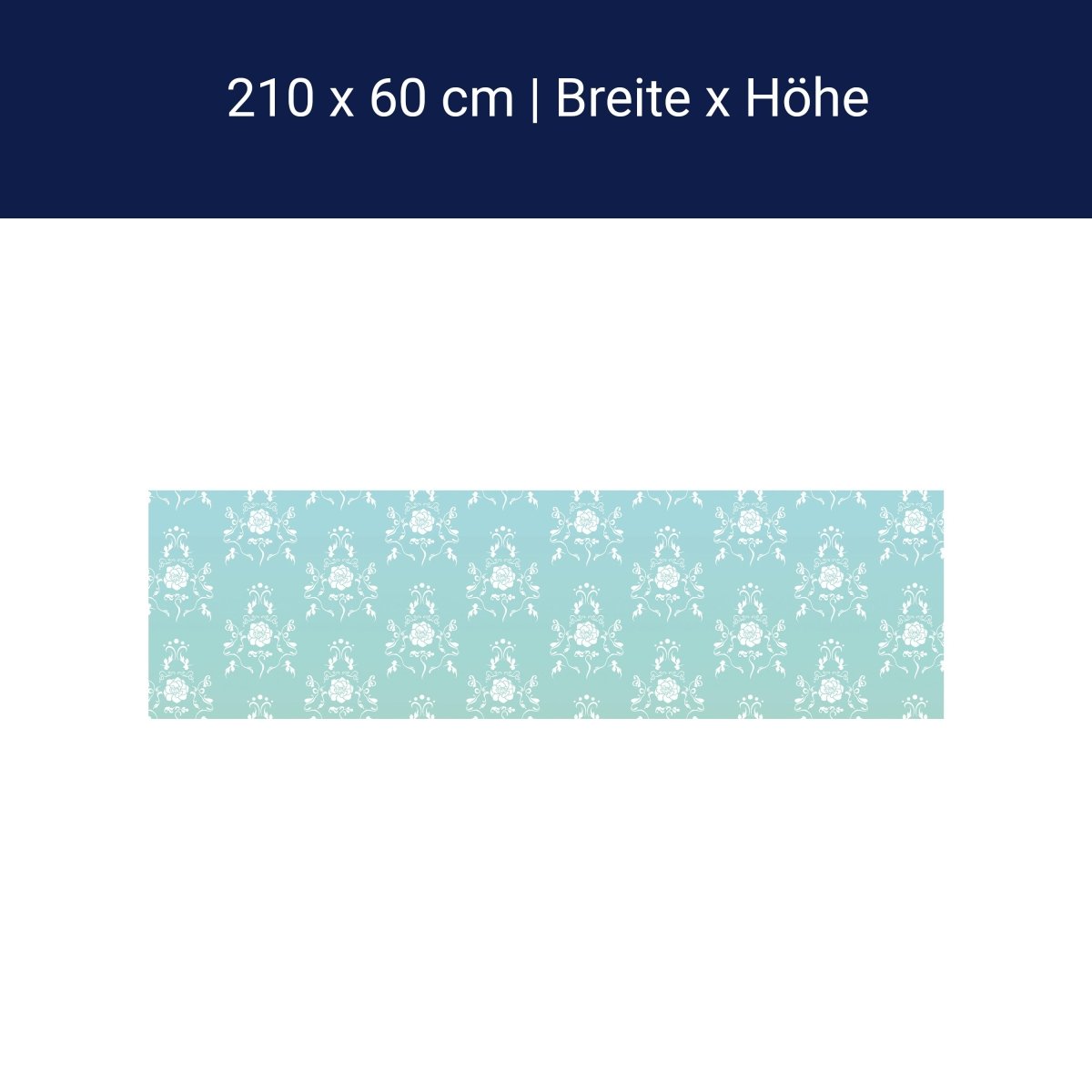 Küchenrückwand Barock Türkis Muster M0124 Küchenrückwand Barock Türkis Muster M0124