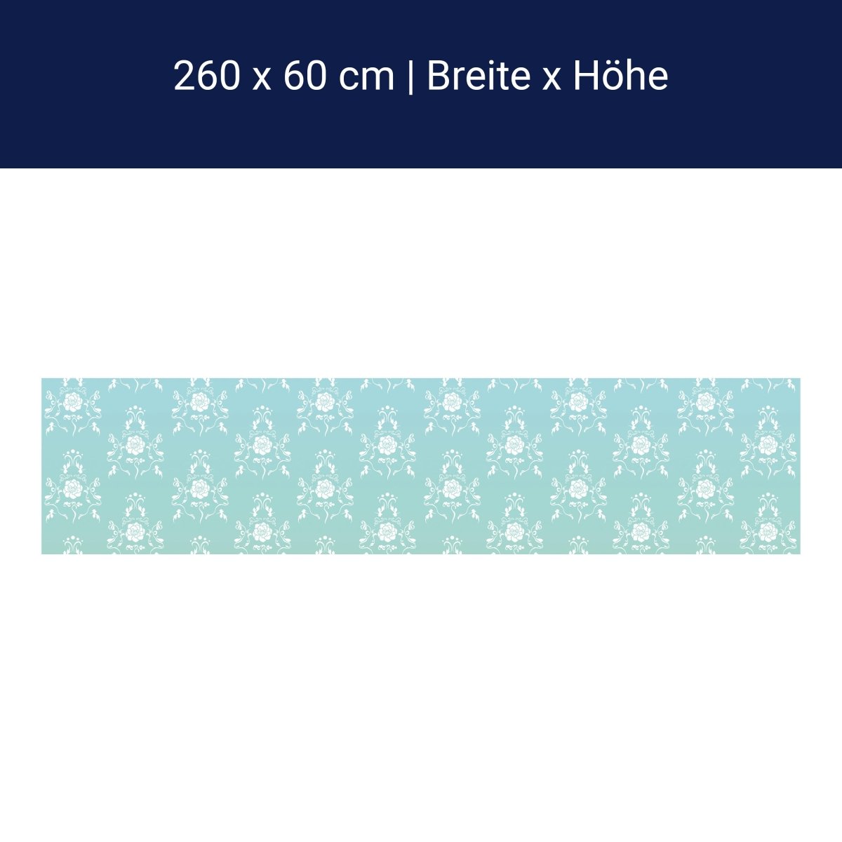 Küchenrückwand Barock Türkis Muster M0124 Küchenrückwand Barock Türkis Muster M0124