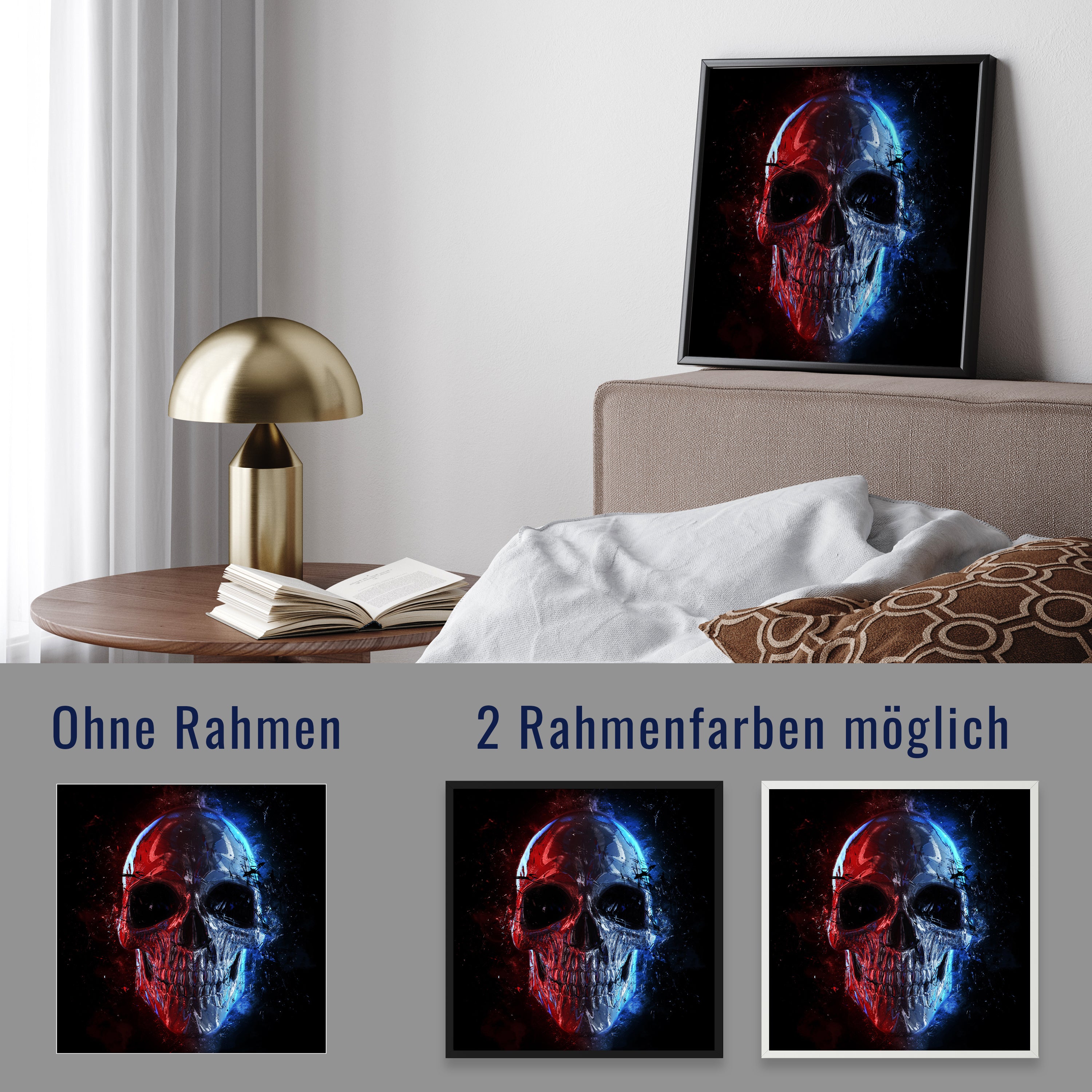 wandmotiv24 Poster, Poster - Totenkopf - M0126 - Bild 4 wandmotiv24 Poster, Poster - Totenkopf - M0126 - Bild 4