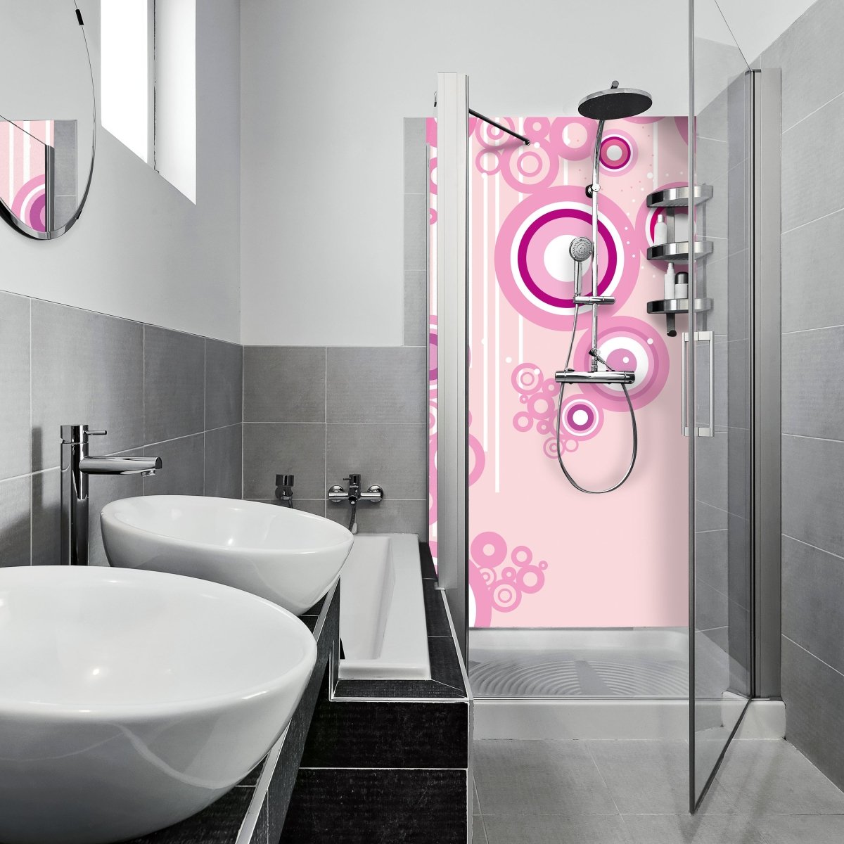 Duschwand Melanie Blüten M0129 entdecken - Bild 1 Duschwand Melanie Blüten M0129 entdecken - Bild 1