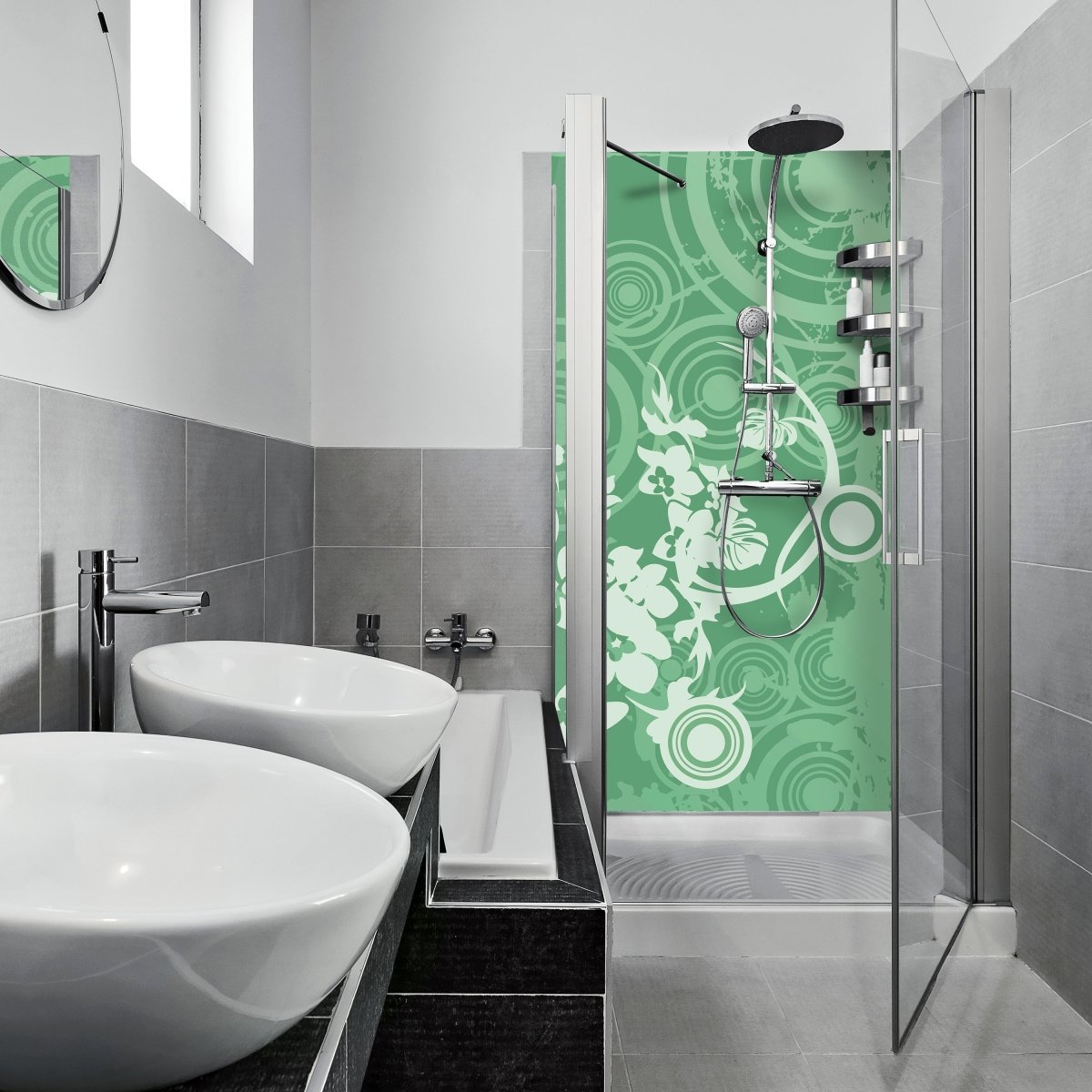 Duschwand Tina Floral M0132 entdecken - Bild 1 Duschwand Tina Floral M0132 entdecken - Bild 1