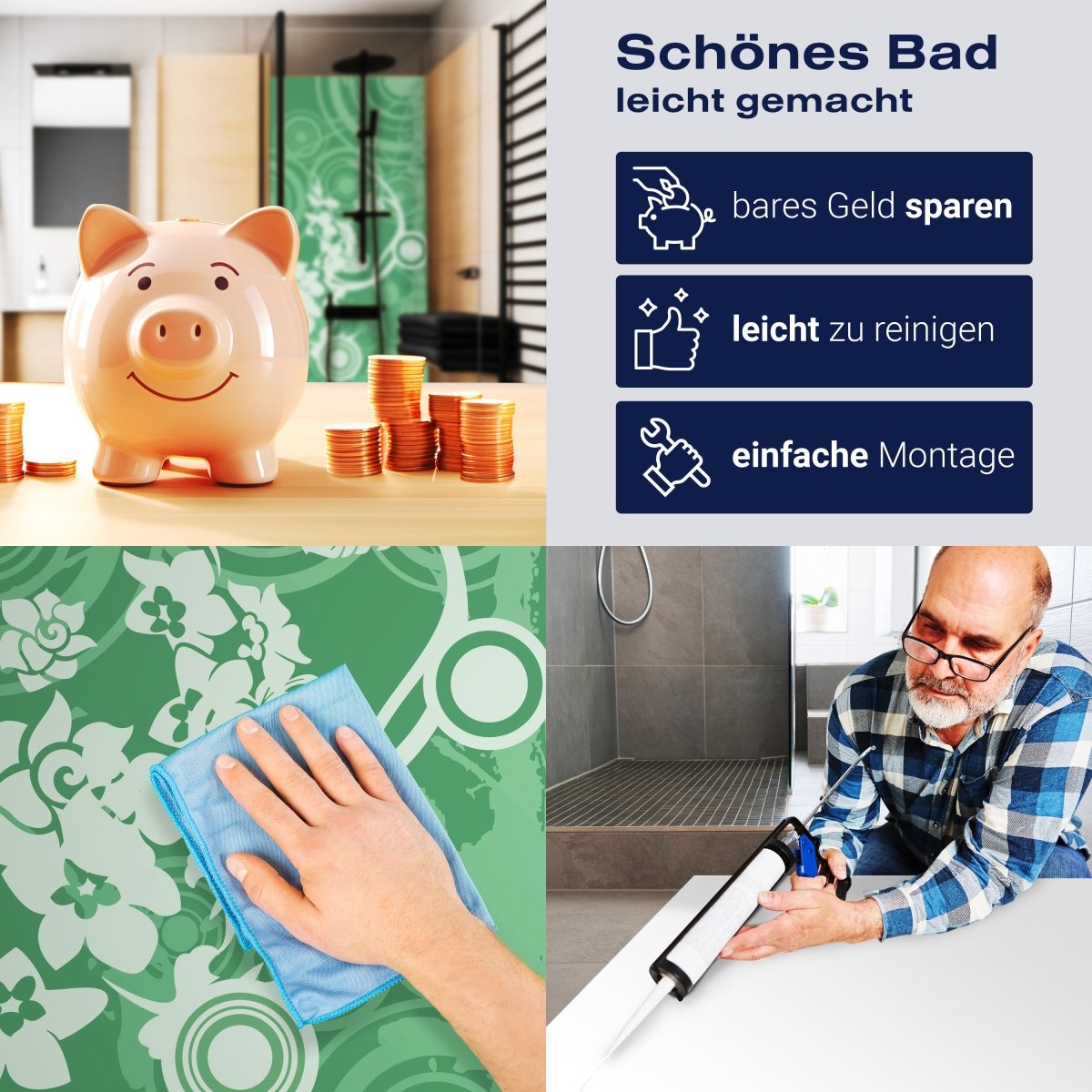 Duschwand Tina Floral M0132 entdecken - Bild 7 Duschwand Tina Floral M0132 entdecken - Bild 7