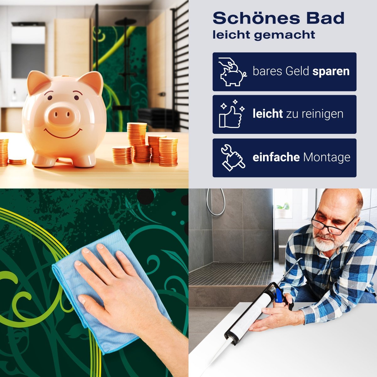 Duschwand Corinna Floral M0135 entdecken - Bild 7 Duschwand Corinna Floral M0135 entdecken - Bild 7