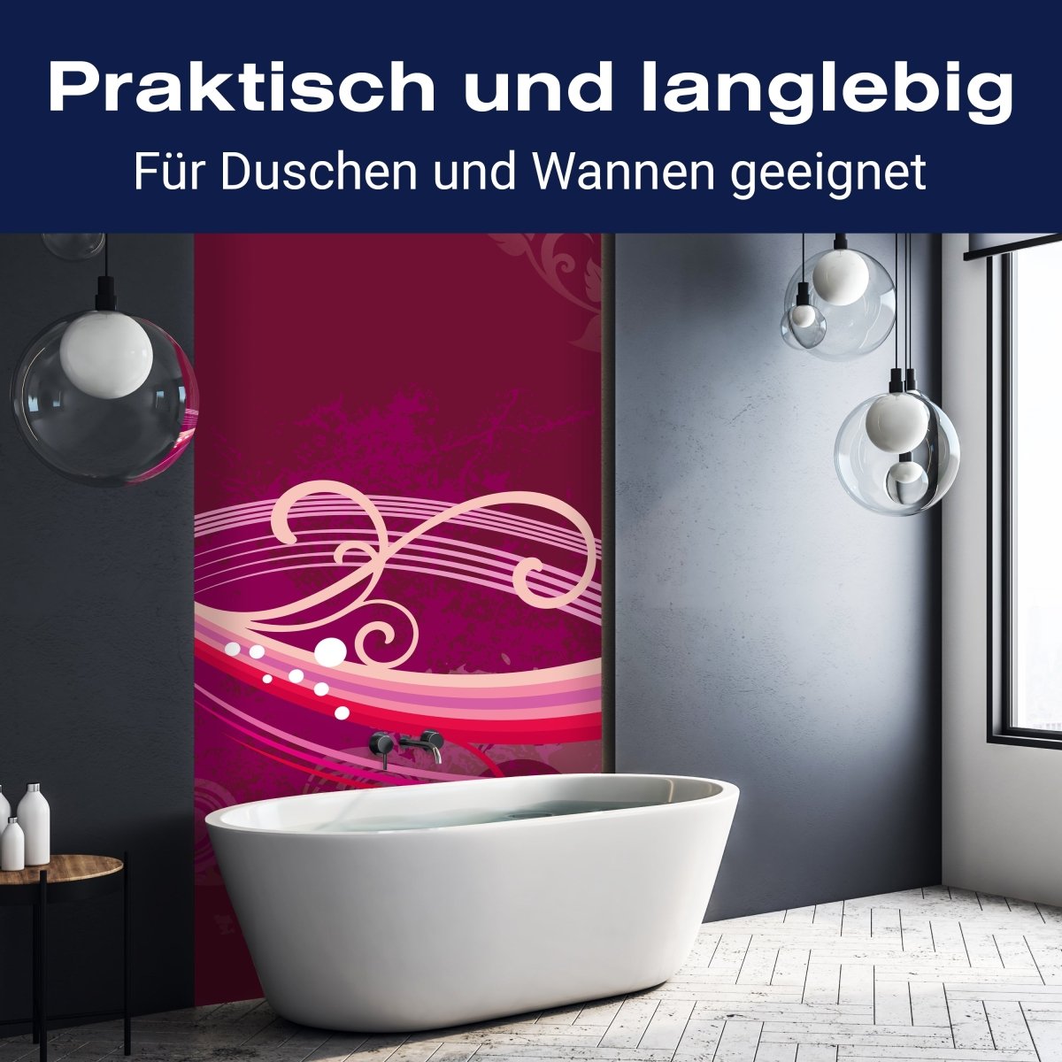 Duschwand Greta Floral M0138 entdecken - Bild 3 Duschwand Greta Floral M0138 entdecken - Bild 3