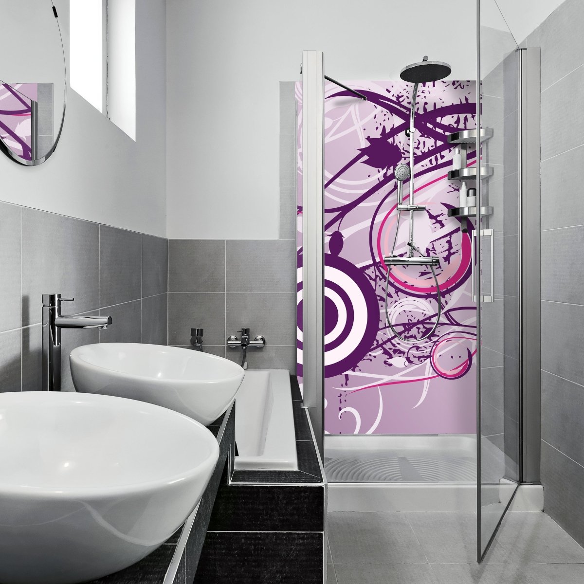 Duschwand Manuela Floral M0139 entdecken - Bild 1 Duschwand Manuela Floral M0139 entdecken - Bild 1