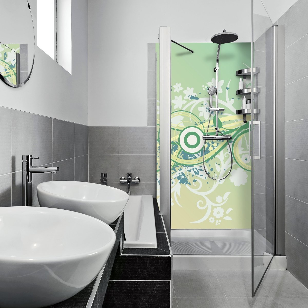 Duschwand Claudia Floral M0140 entdecken - Bild 1 Duschwand Claudia Floral M0140 entdecken - Bild 1