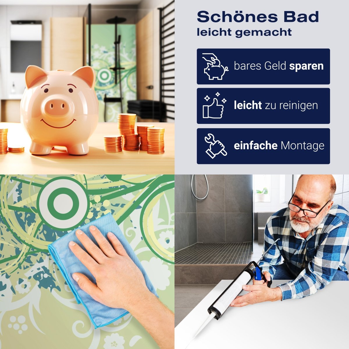 Duschwand Claudia Floral M0140 entdecken - Bild 7 Duschwand Claudia Floral M0140 entdecken - Bild 7