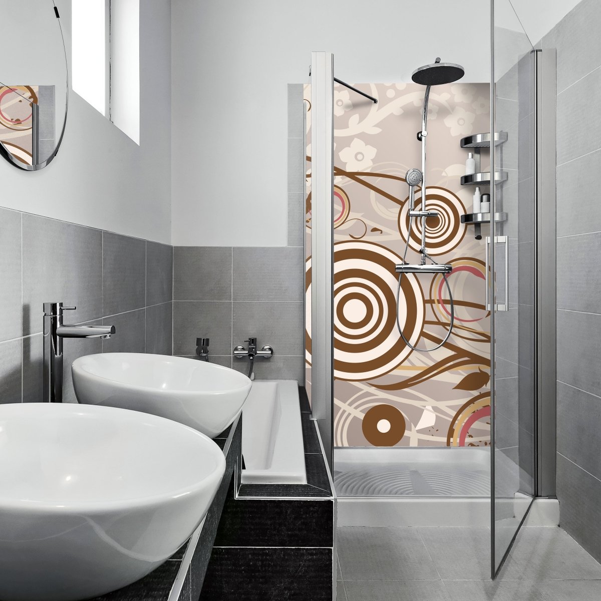 Duschwand Monika Floral M0142 entdecken - Bild 1 Duschwand Monika Floral M0142 entdecken - Bild 1