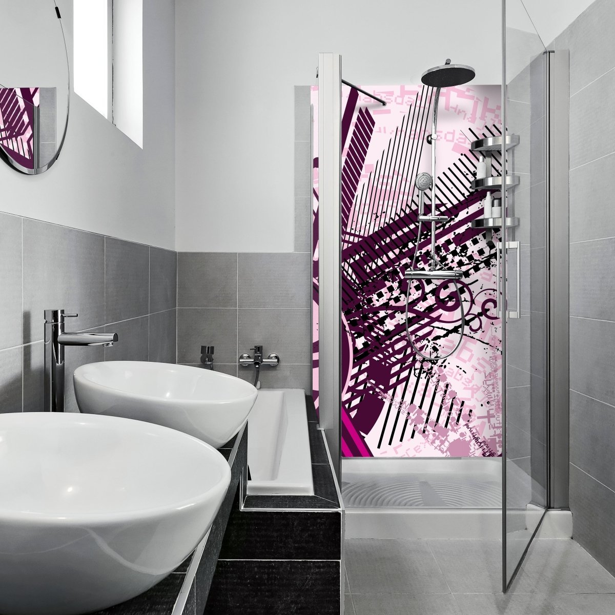 Duschwand Roxy Muster M0155 entdecken - Bild 1 Duschwand Roxy Muster M0155 entdecken - Bild 1