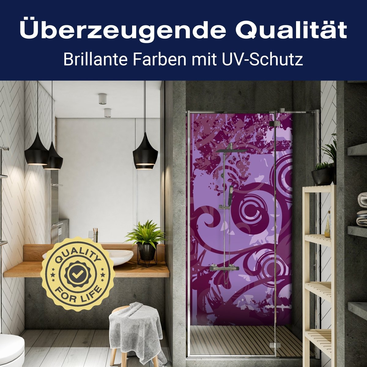 Duschwand Aurelia Floral M0165 entdecken - Bild 2 Duschwand Aurelia Floral M0165 entdecken - Bild 2