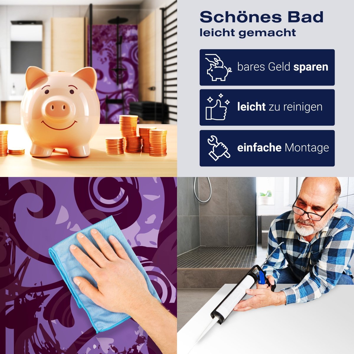 Duschwand Aurelia Floral M0165 entdecken - Bild 7 Duschwand Aurelia Floral M0165 entdecken - Bild 7