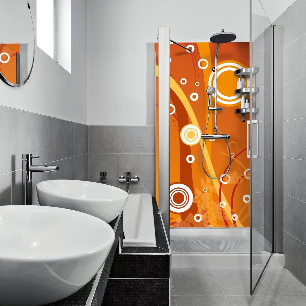 Duschwand Angela Floral M0169 entdecken - Bild 1 Duschwand Angela Floral M0169 entdecken - Bild 1