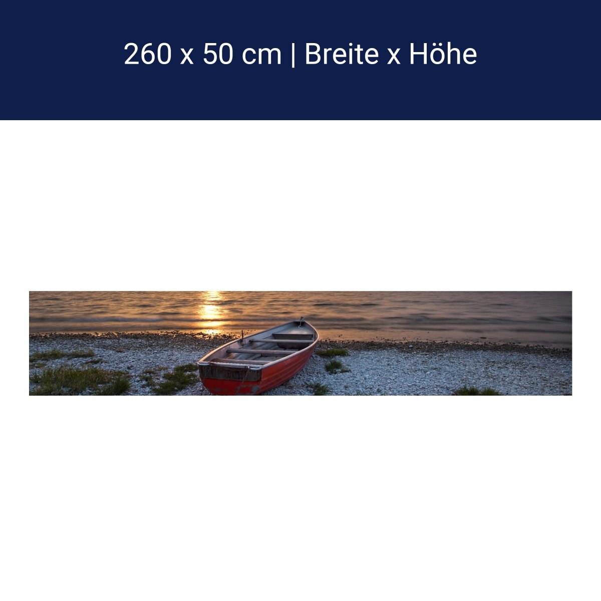 Küchenrückwand Meer mit Boot M0173 Küchenrückwand Meer mit Boot M0173