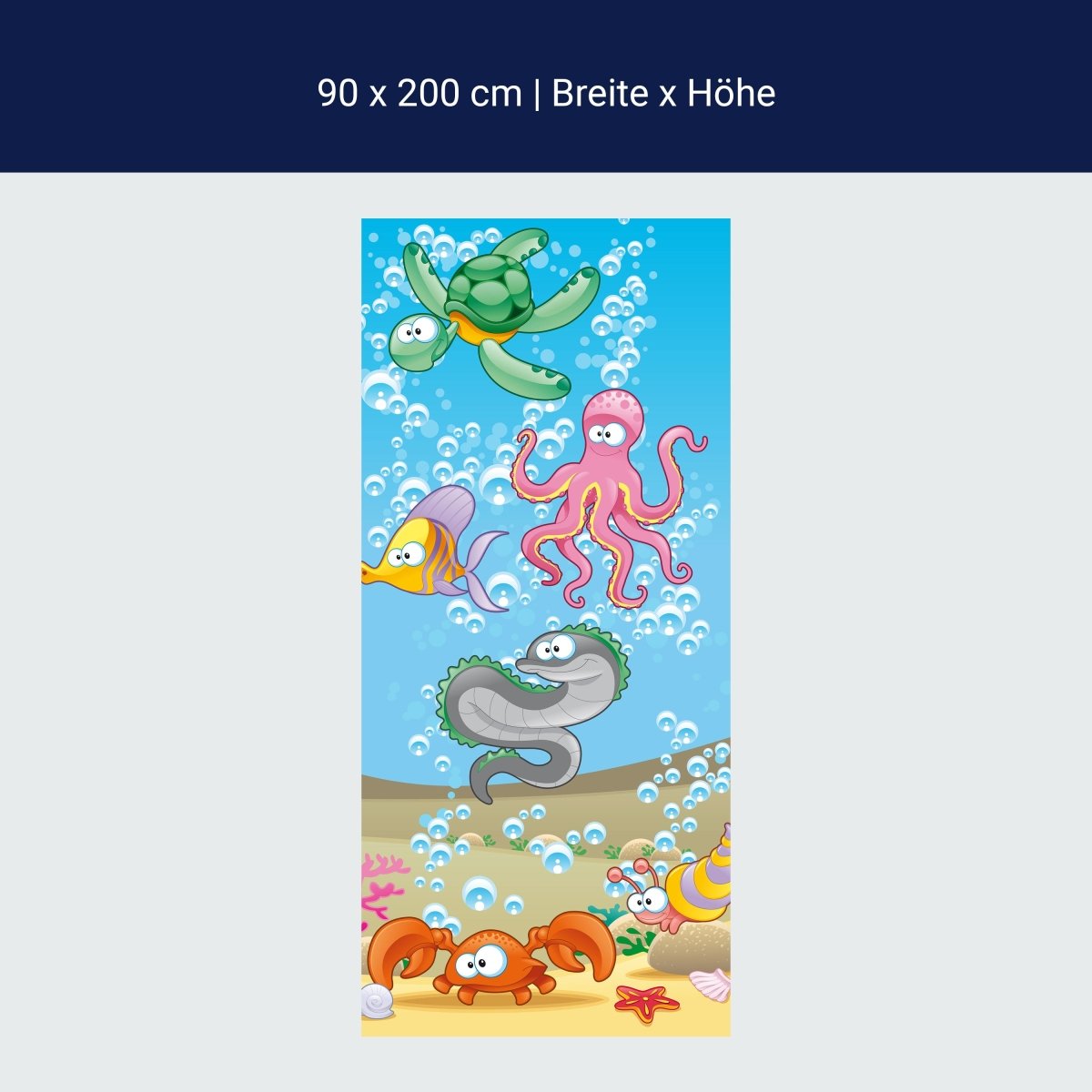 Duschwand Unterwassertiere Kinder M0176 Duschwand Unterwassertiere Kinder M0176