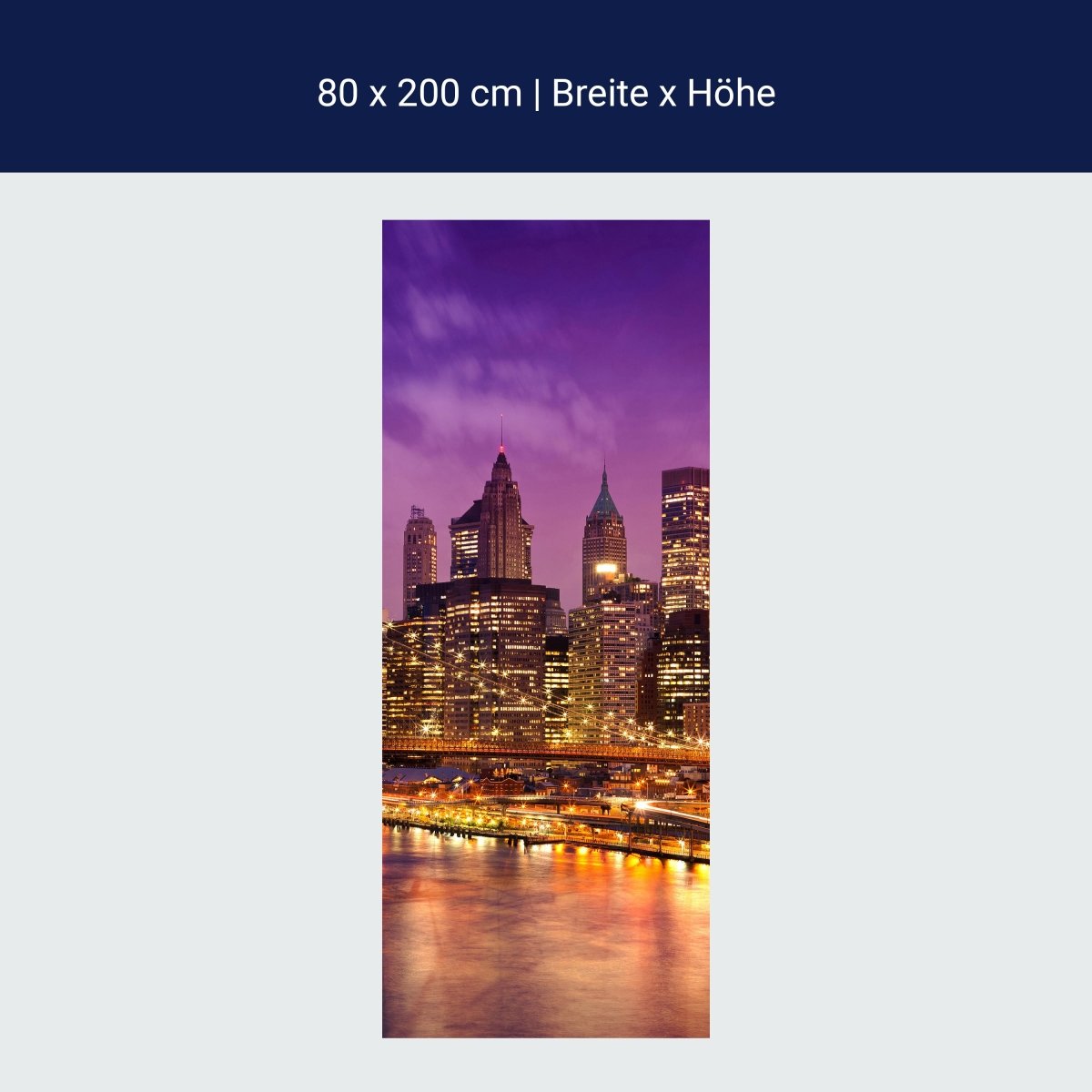 Duschwand New York bei Nacht M0178 Duschwand New York bei Nacht M0178