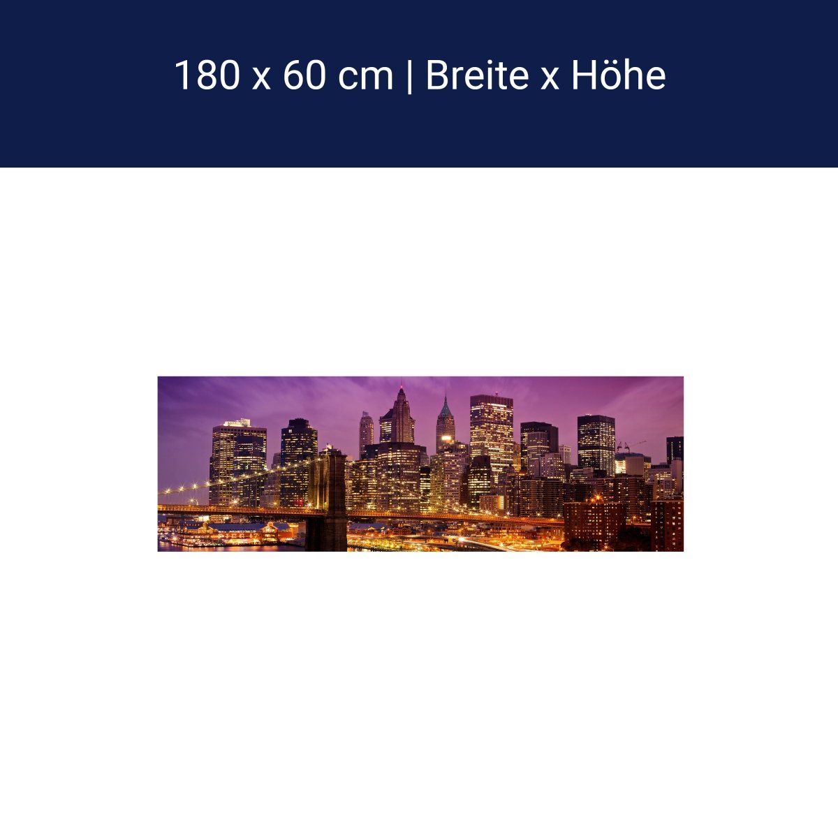 Küchenrückwand New York bei Nacht M0178 Küchenrückwand New York bei Nacht M0178