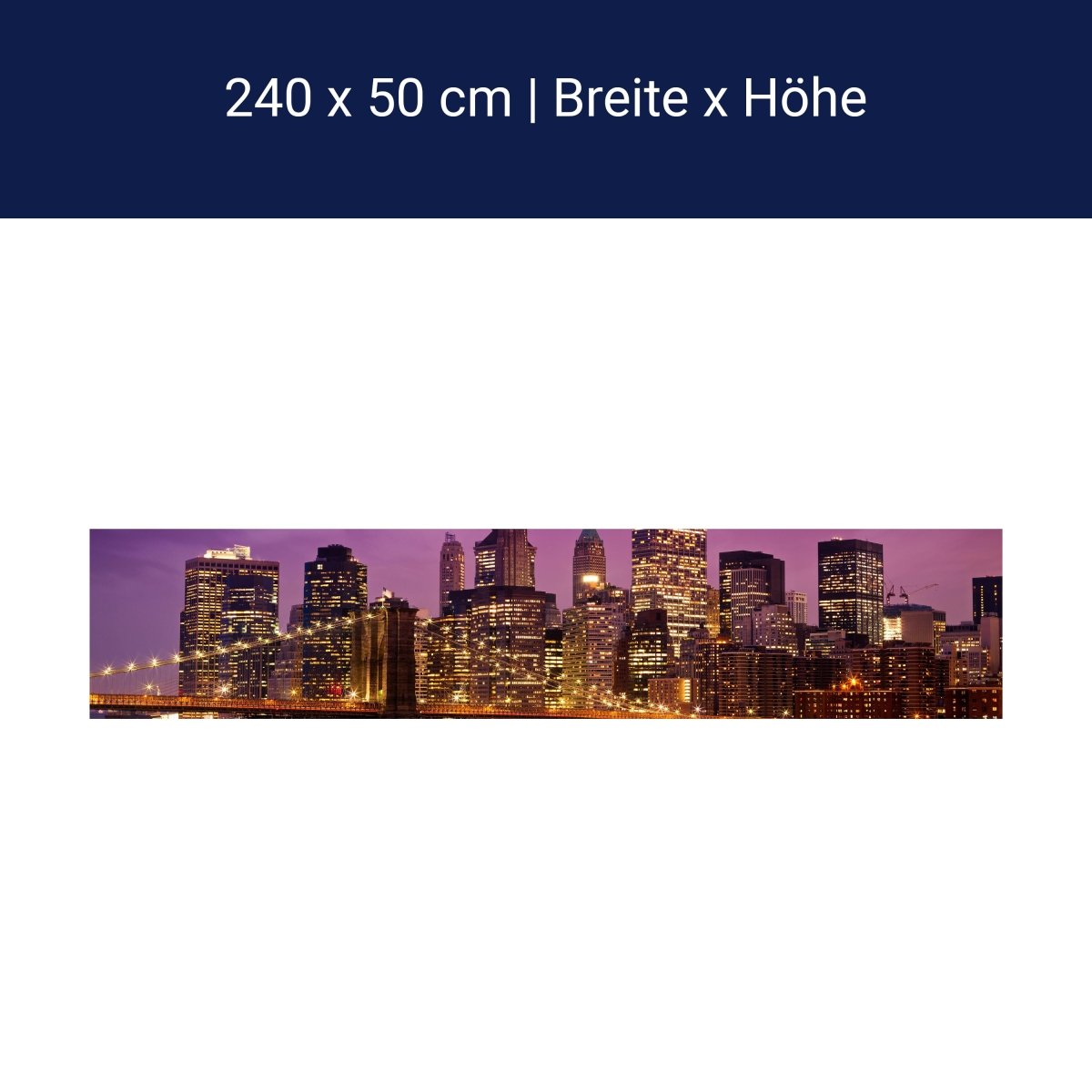 Küchenrückwand New York bei Nacht M0178 Küchenrückwand New York bei Nacht M0178