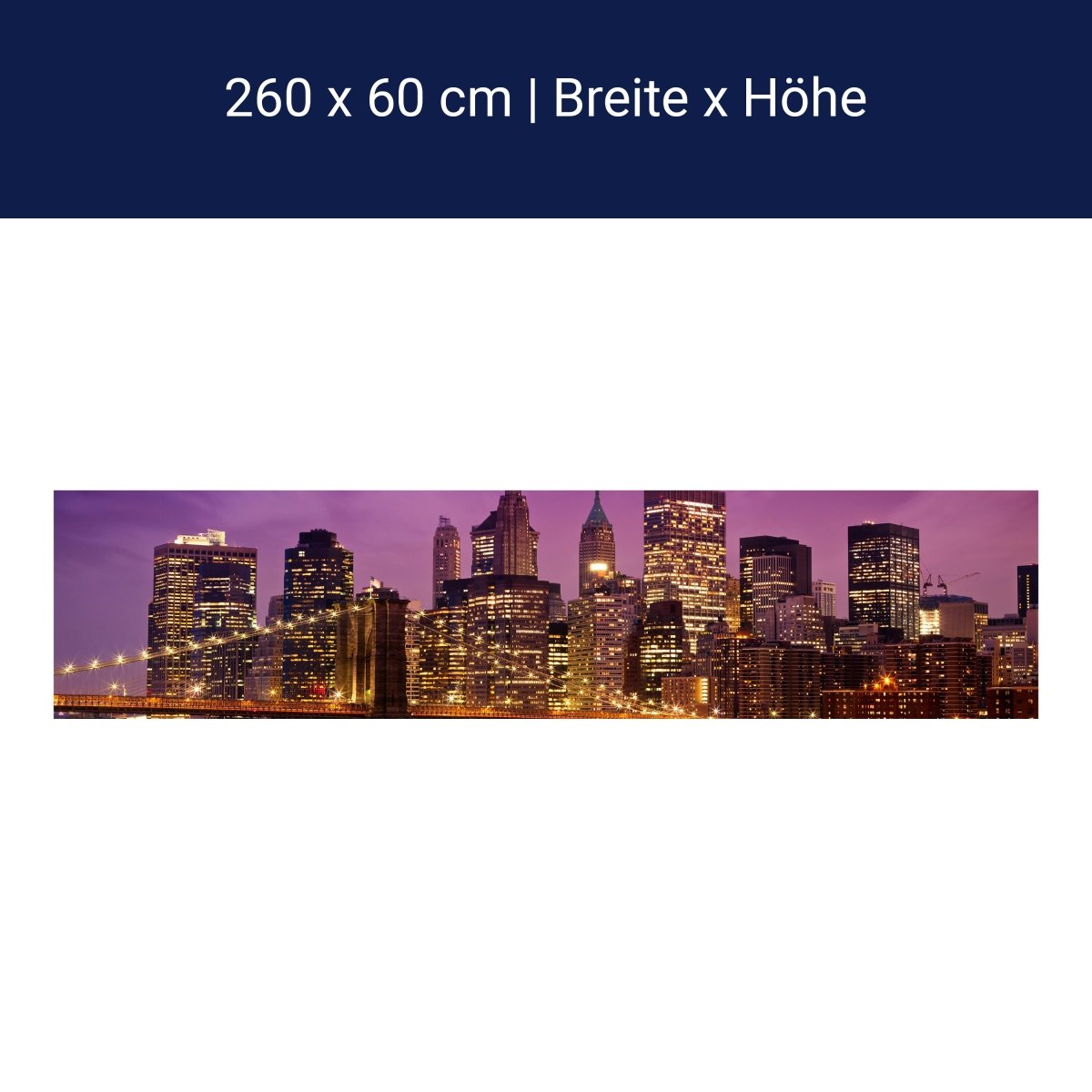 Küchenrückwand New York bei Nacht M0178 Küchenrückwand New York bei Nacht M0178