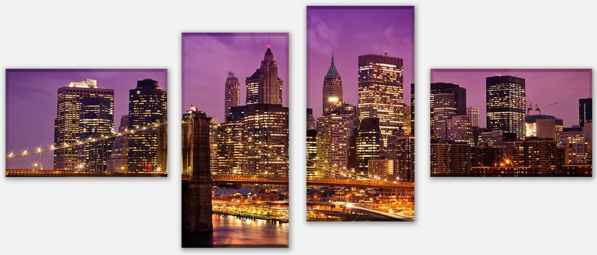 Leinwandbild Mehrteiler New York bei Nacht M0178 Leinwandbild Mehrteiler New York bei Nacht M0178