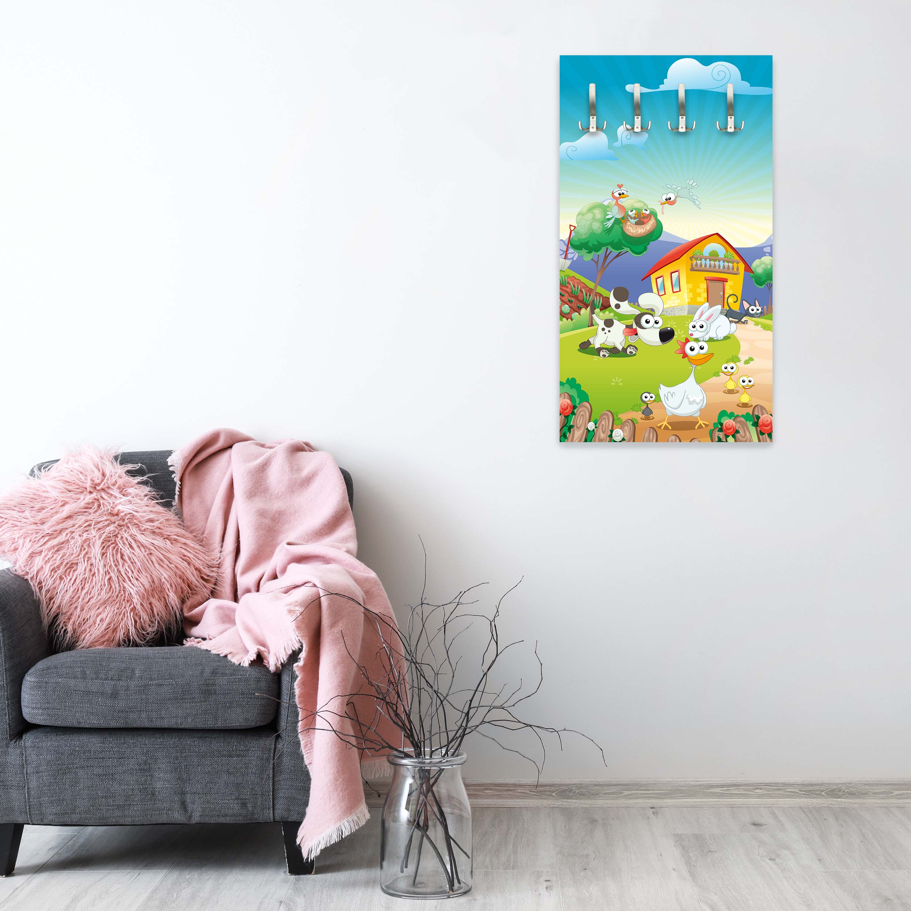 Garderobe lustige Haustiere Kinder M0179 entdecken - Bild 3 Garderobe lustige Haustiere Kinder M0179 entdecken - Bild 3